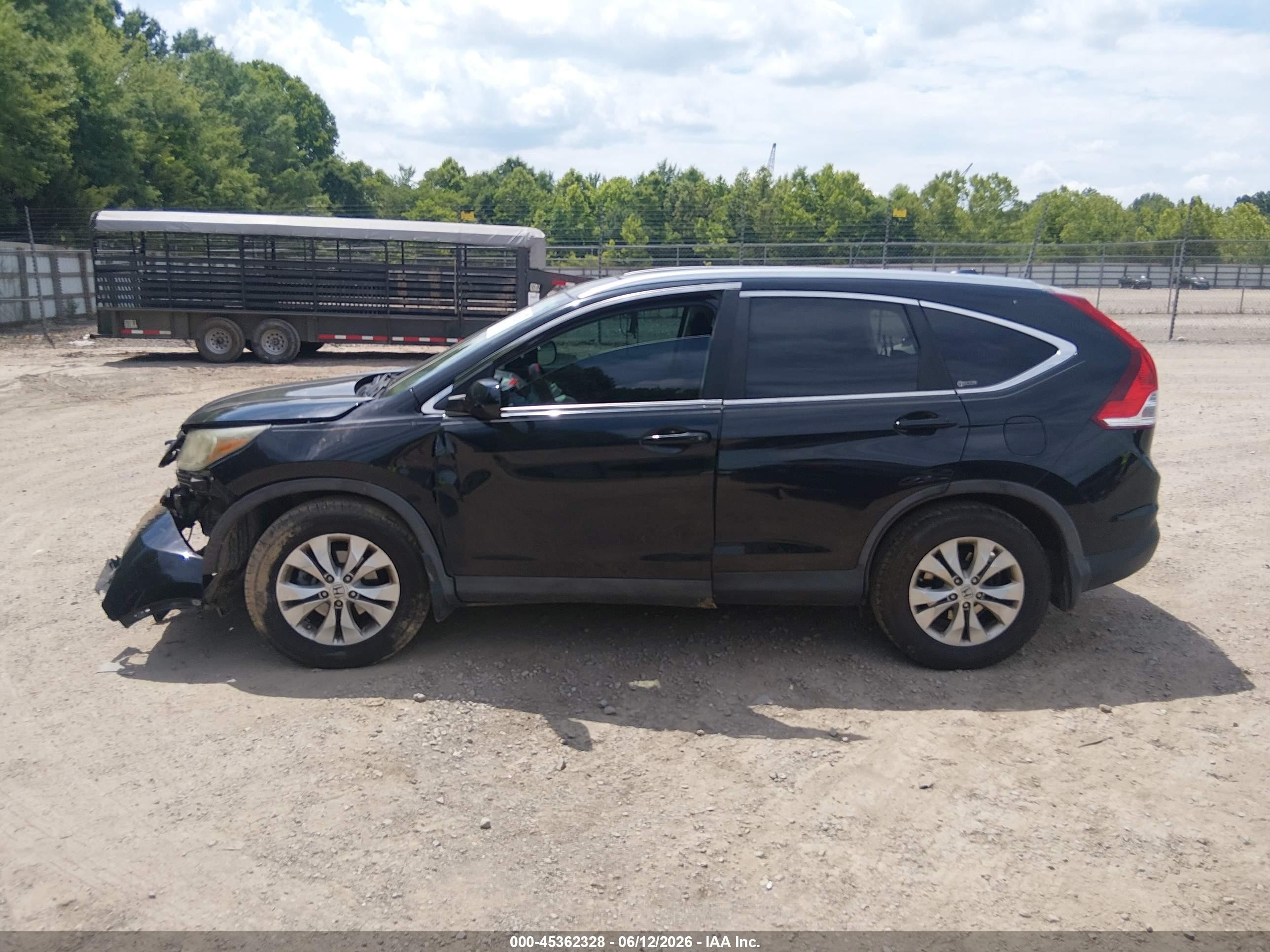 2012 Honda Cr-v Ex-l Black vin: 5J6RM4H75CL002585