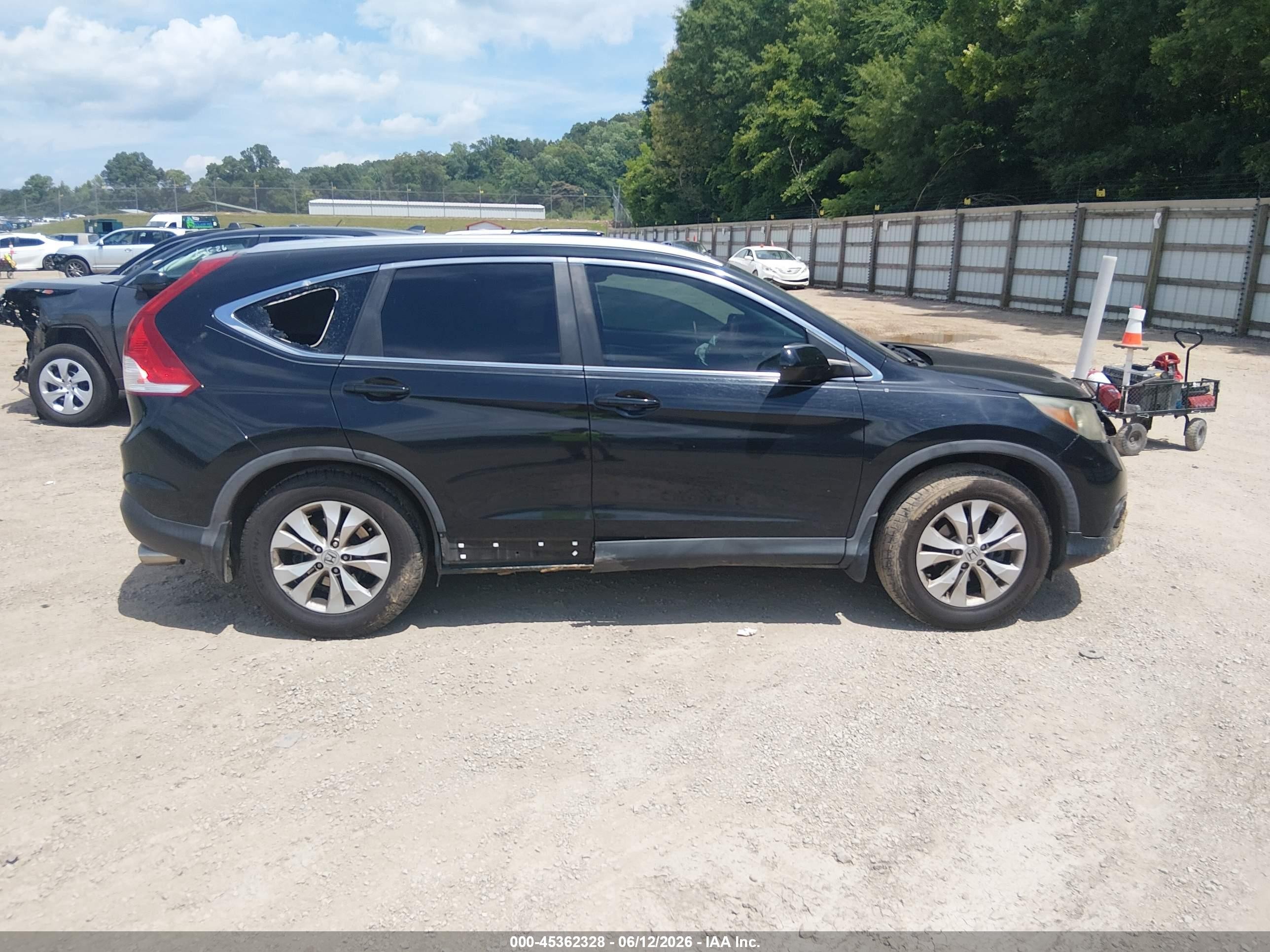 2012 Honda Cr-v Ex-l Black vin: 5J6RM4H75CL002585