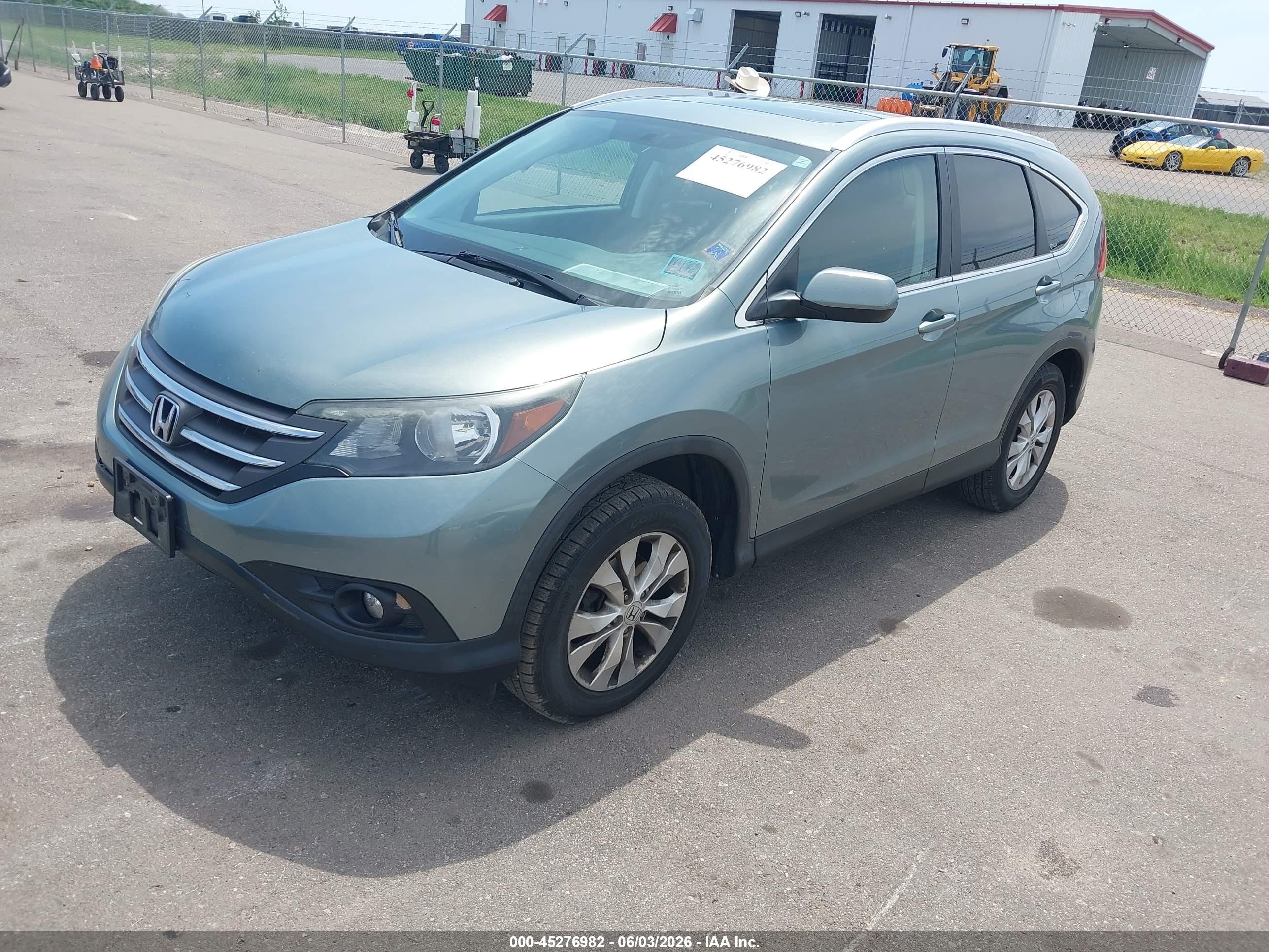 2012 Honda Cr-v Ex-l Blue vin: 5J6RM4H75CL012999