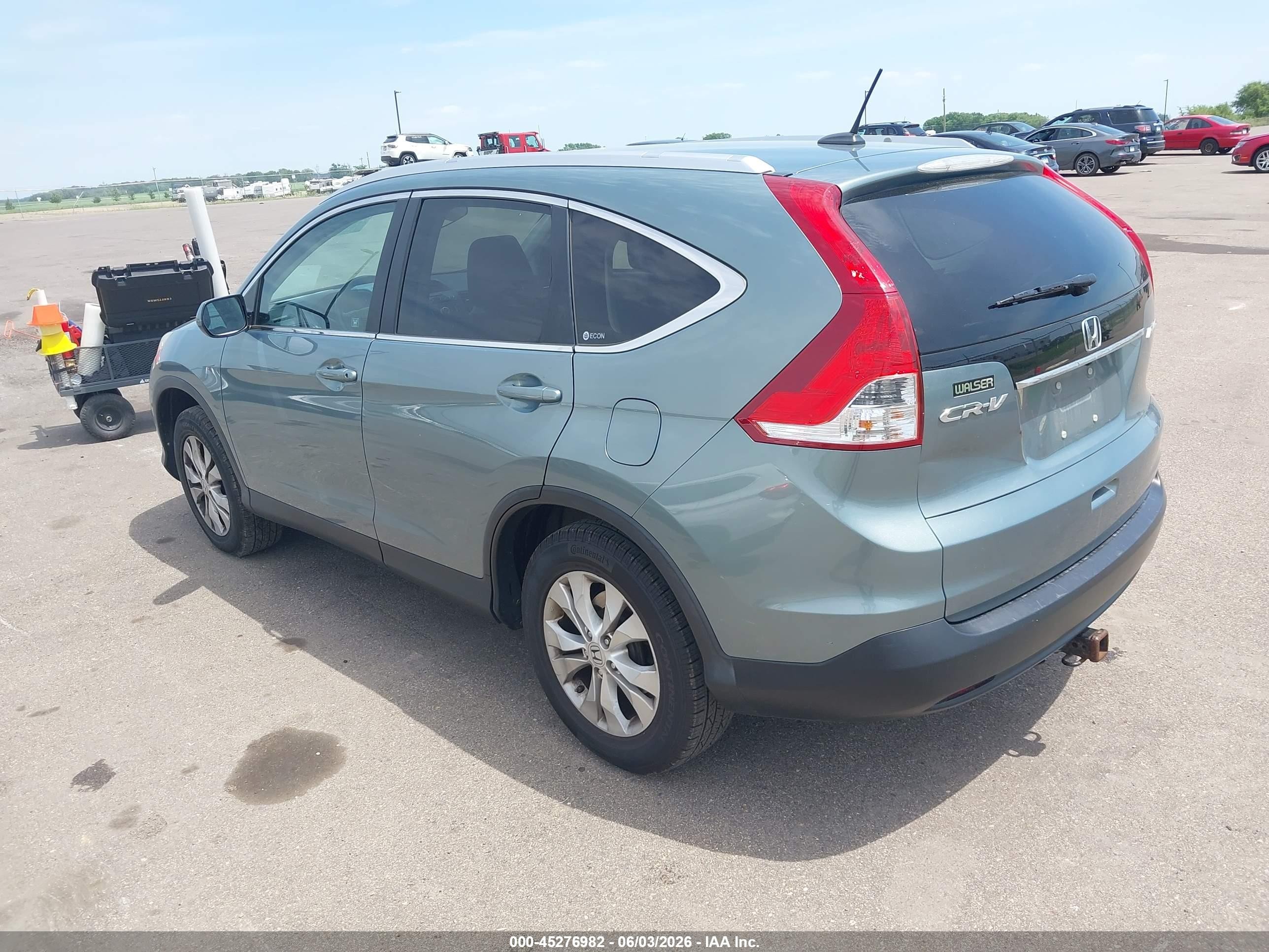2012 Honda Cr-v Ex-l Blue vin: 5J6RM4H75CL012999