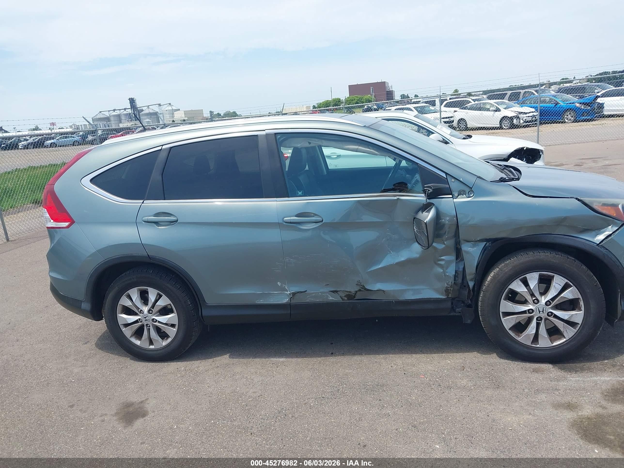 2012 Honda Cr-v Ex-l Blue vin: 5J6RM4H75CL012999