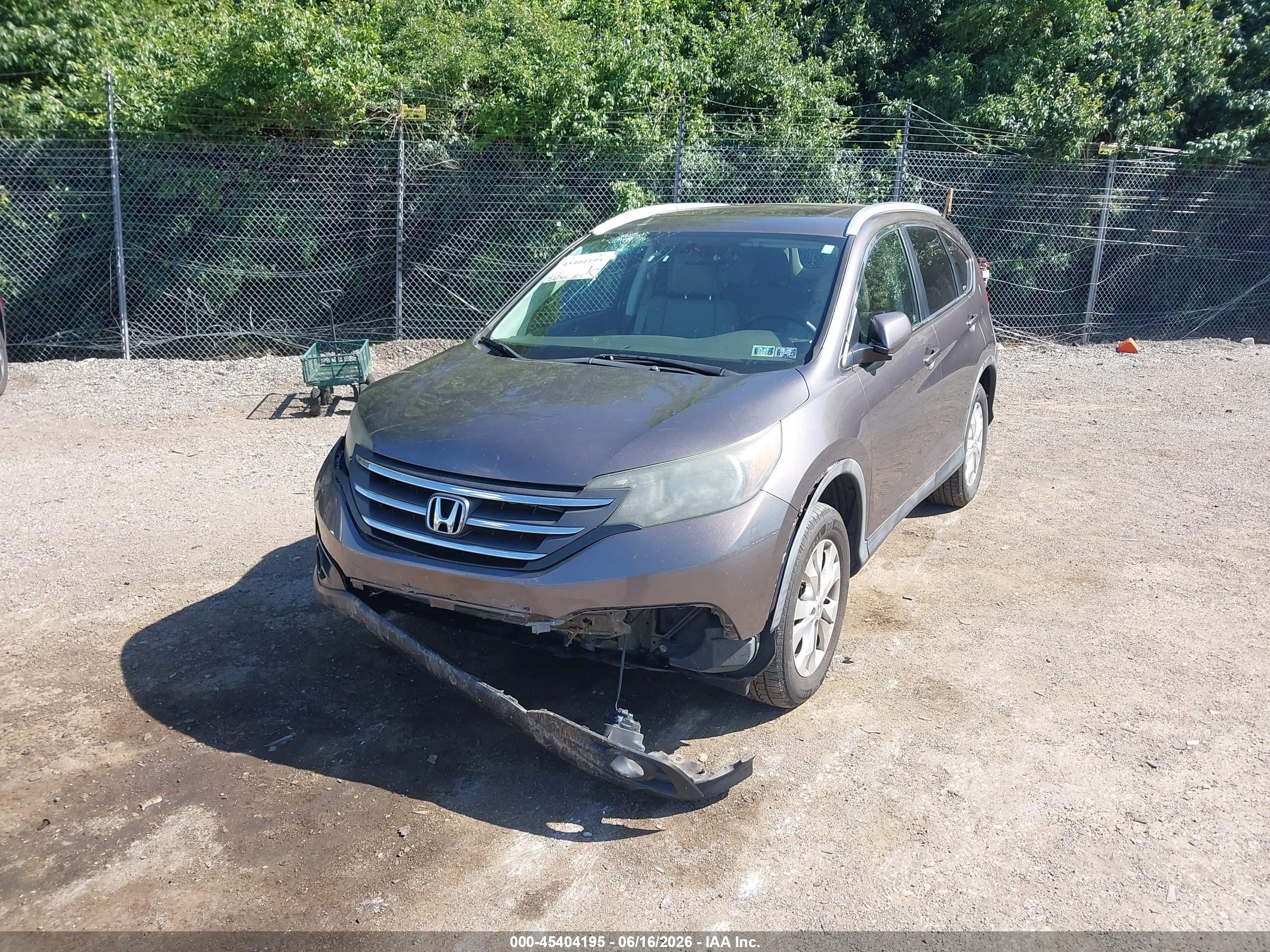 2012 Honda Cr-v Ex-l Gray vin: 5J6RM4H75CL015546