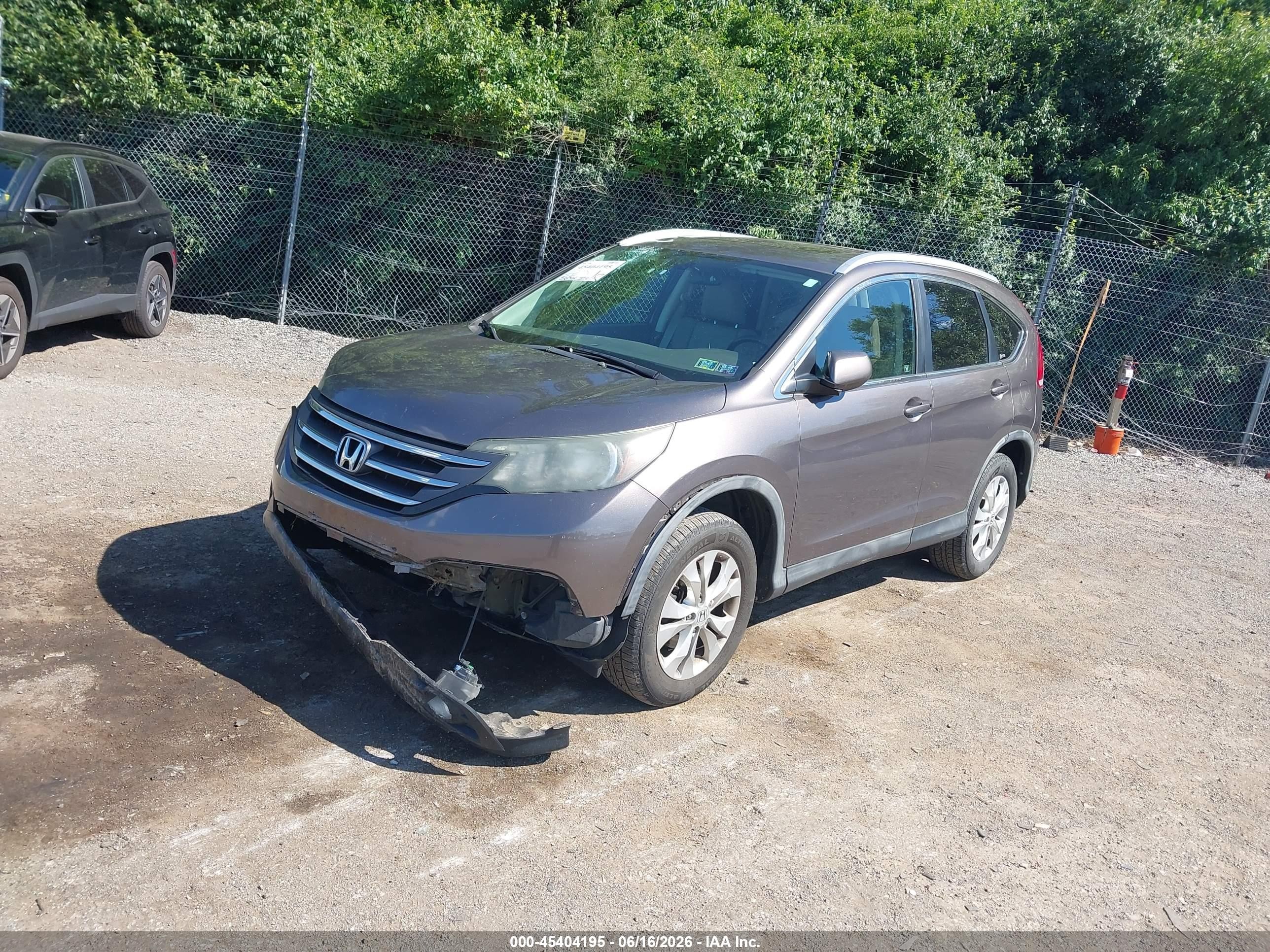 2012 Honda Cr-v Ex-l Gray vin: 5J6RM4H75CL015546