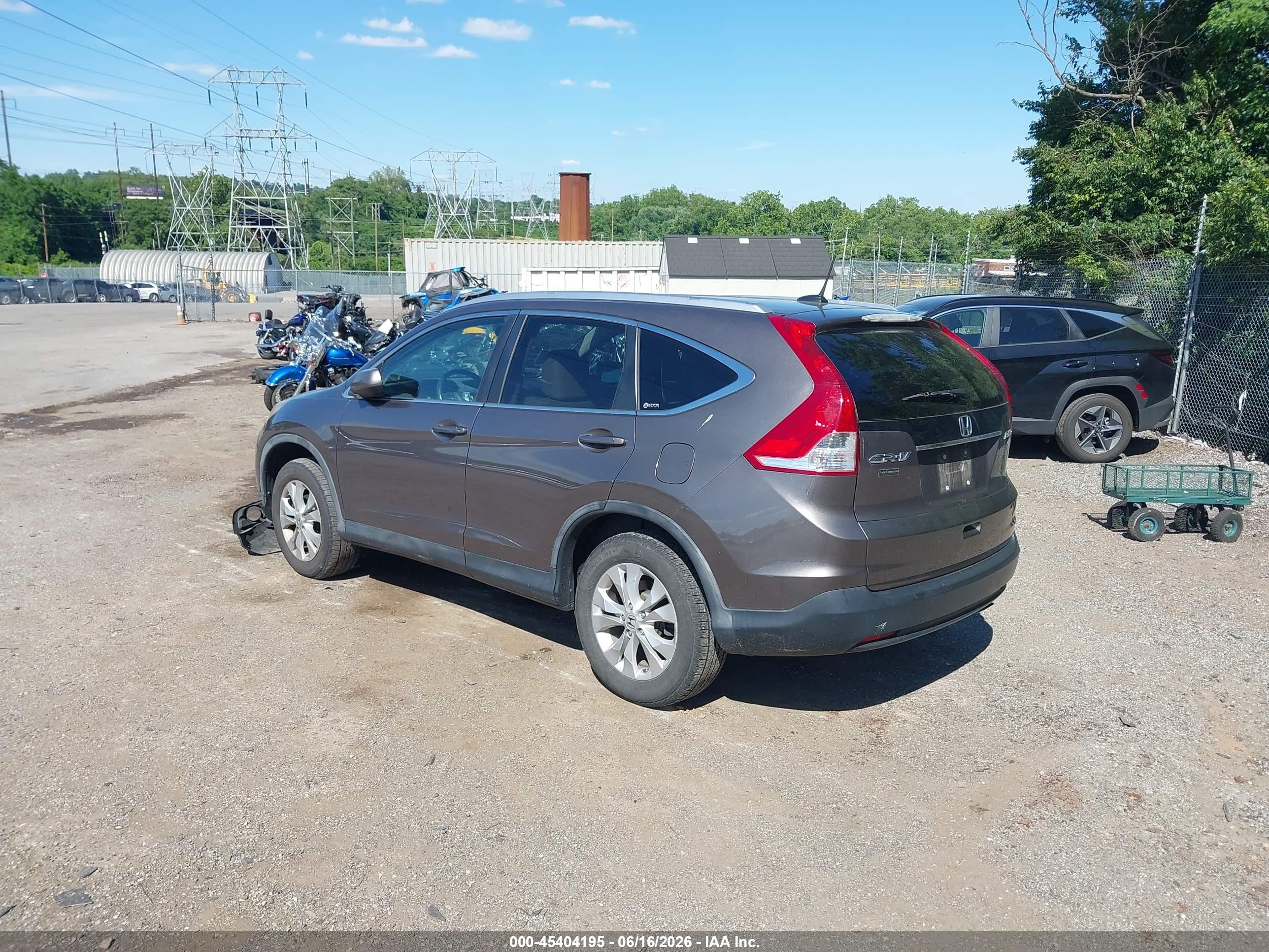 2012 Honda Cr-v Ex-l Gray vin: 5J6RM4H75CL015546