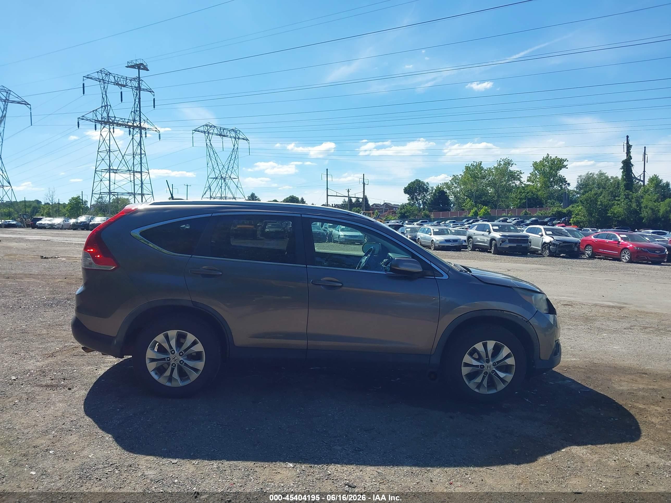 2012 Honda Cr-v Ex-l Gray vin: 5J6RM4H75CL015546
