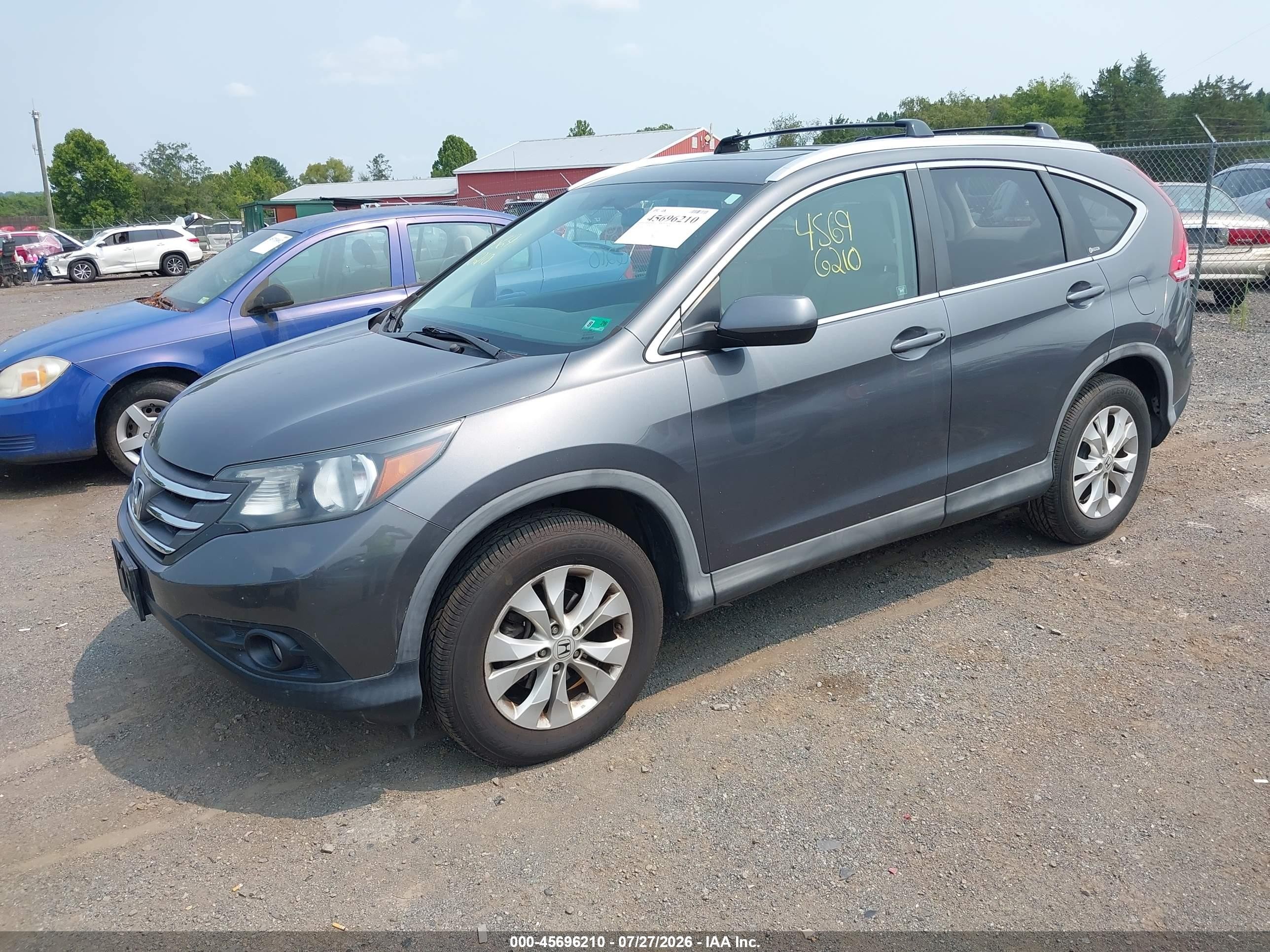 2012 Honda Cr-v Ex-l Серый vin: 5J6RM4H75CL021511