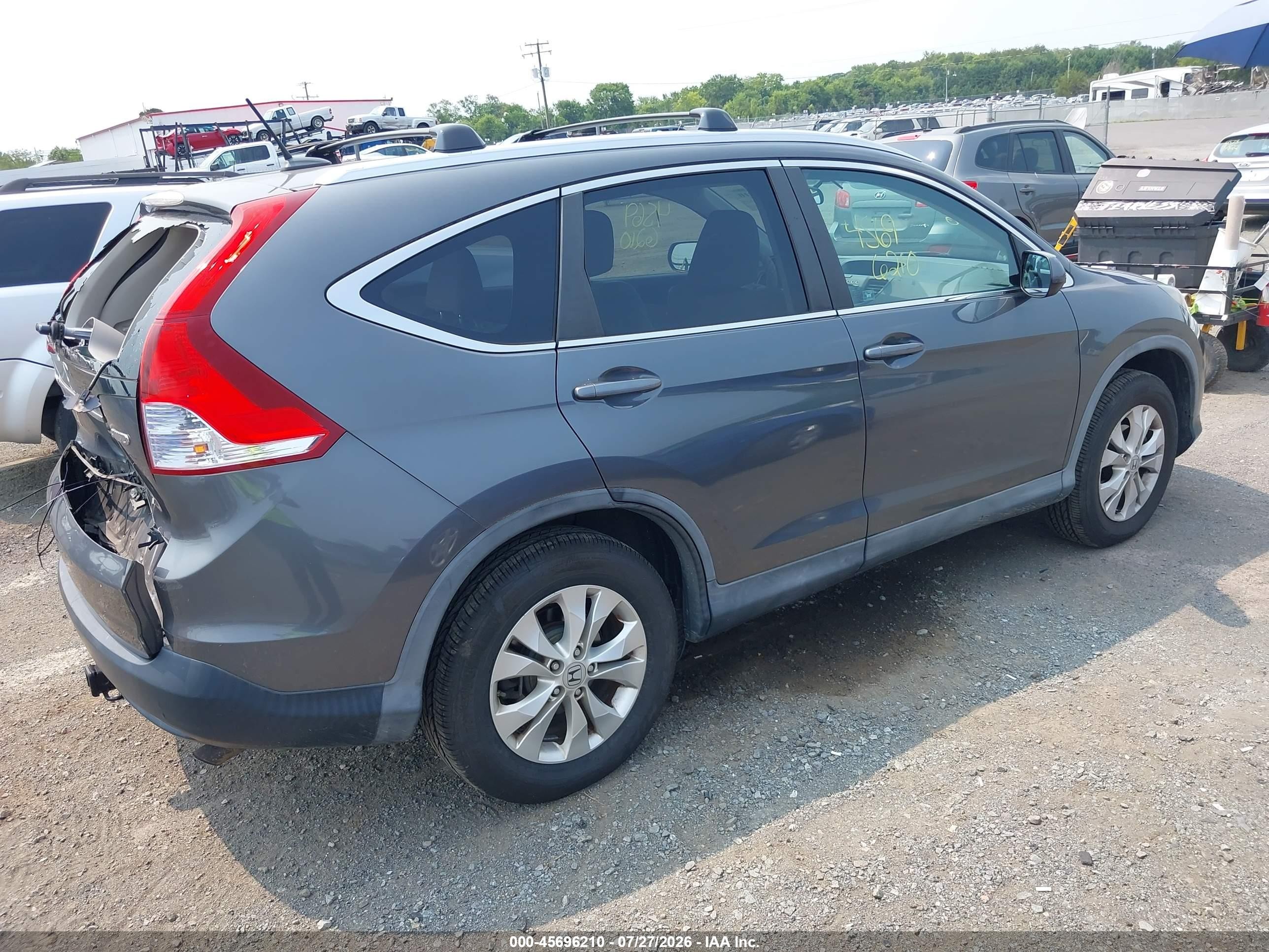 2012 Honda Cr-v Ex-l Серый vin: 5J6RM4H75CL021511