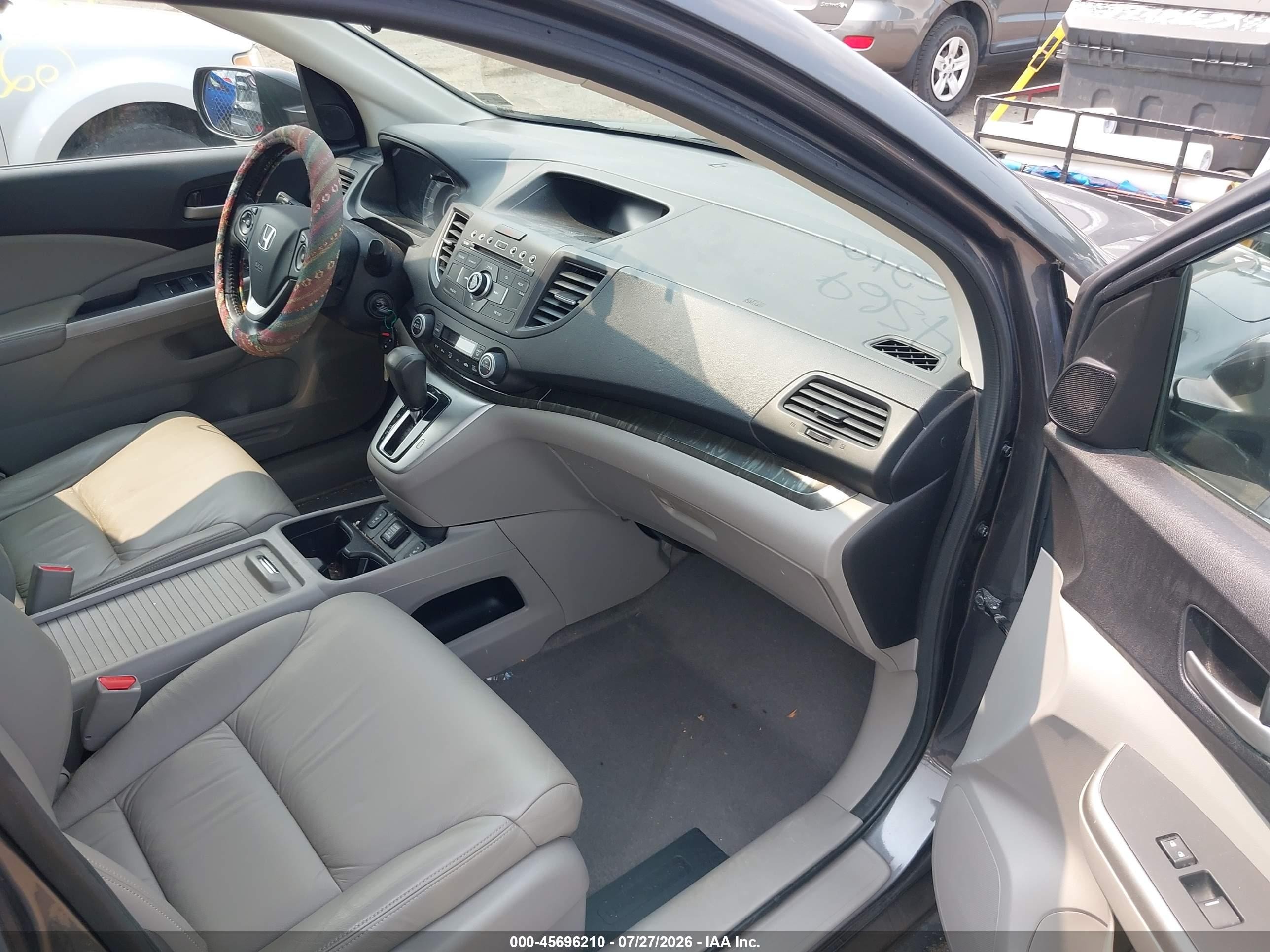 2012 Honda Cr-v Ex-l Серый vin: 5J6RM4H75CL021511