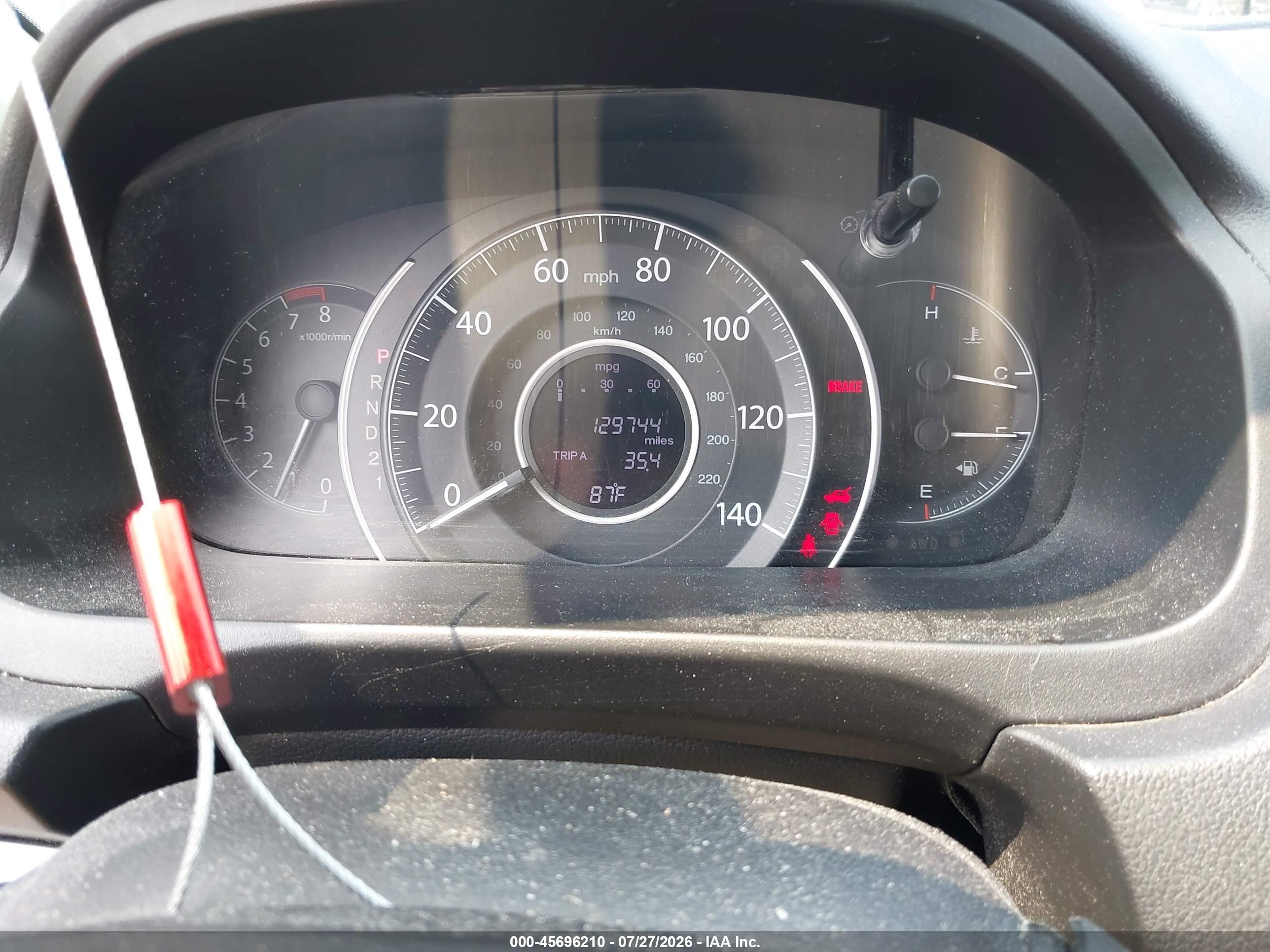 2012 Honda Cr-v Ex-l Серый vin: 5J6RM4H75CL021511