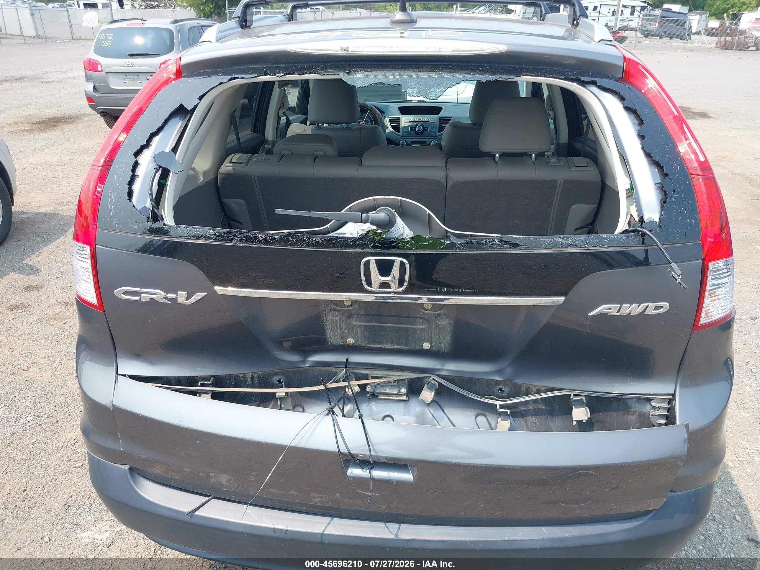 2012 Honda Cr-v Ex-l Серый vin: 5J6RM4H75CL021511