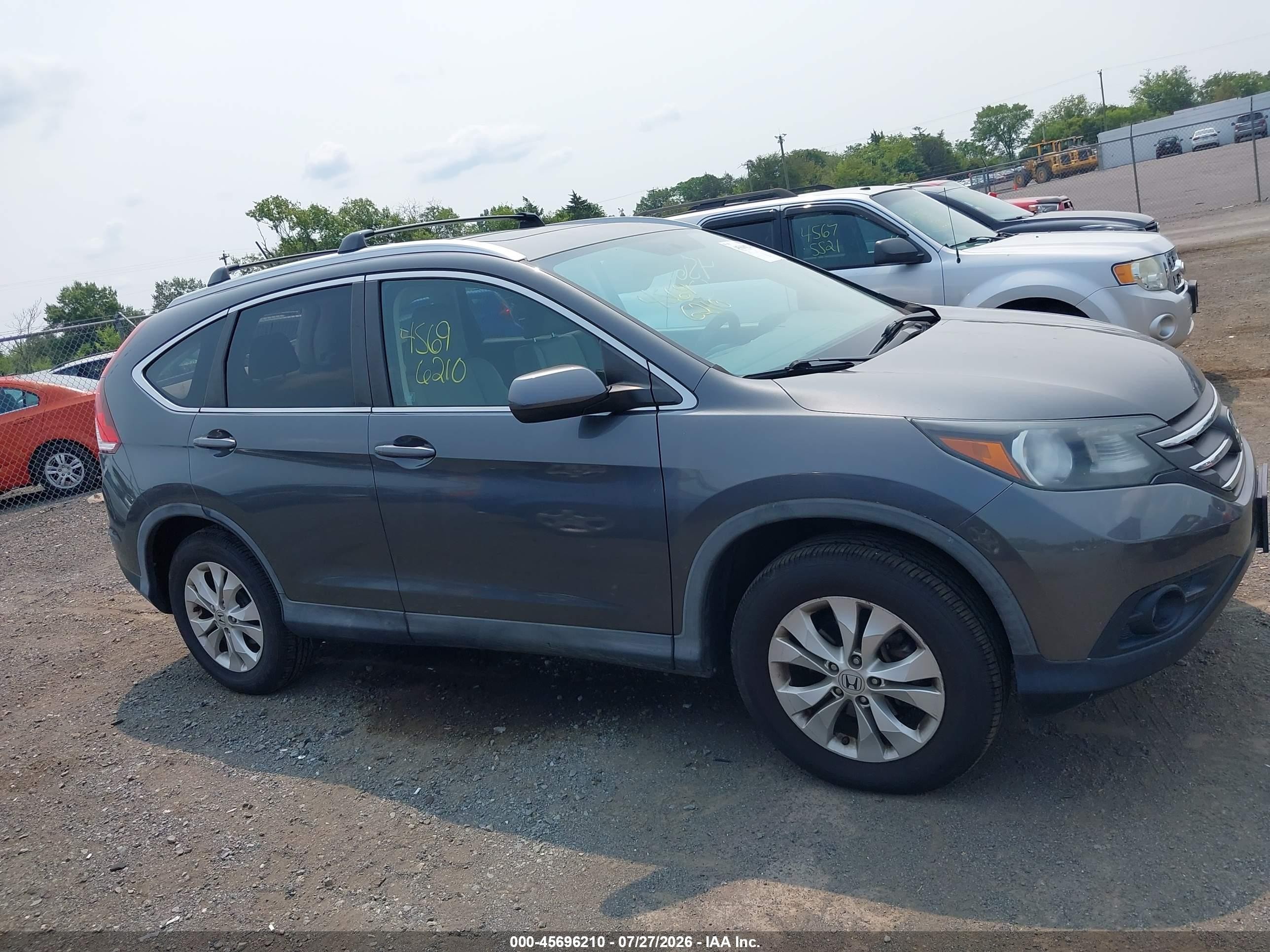 2012 Honda Cr-v Ex-l Серый vin: 5J6RM4H75CL021511