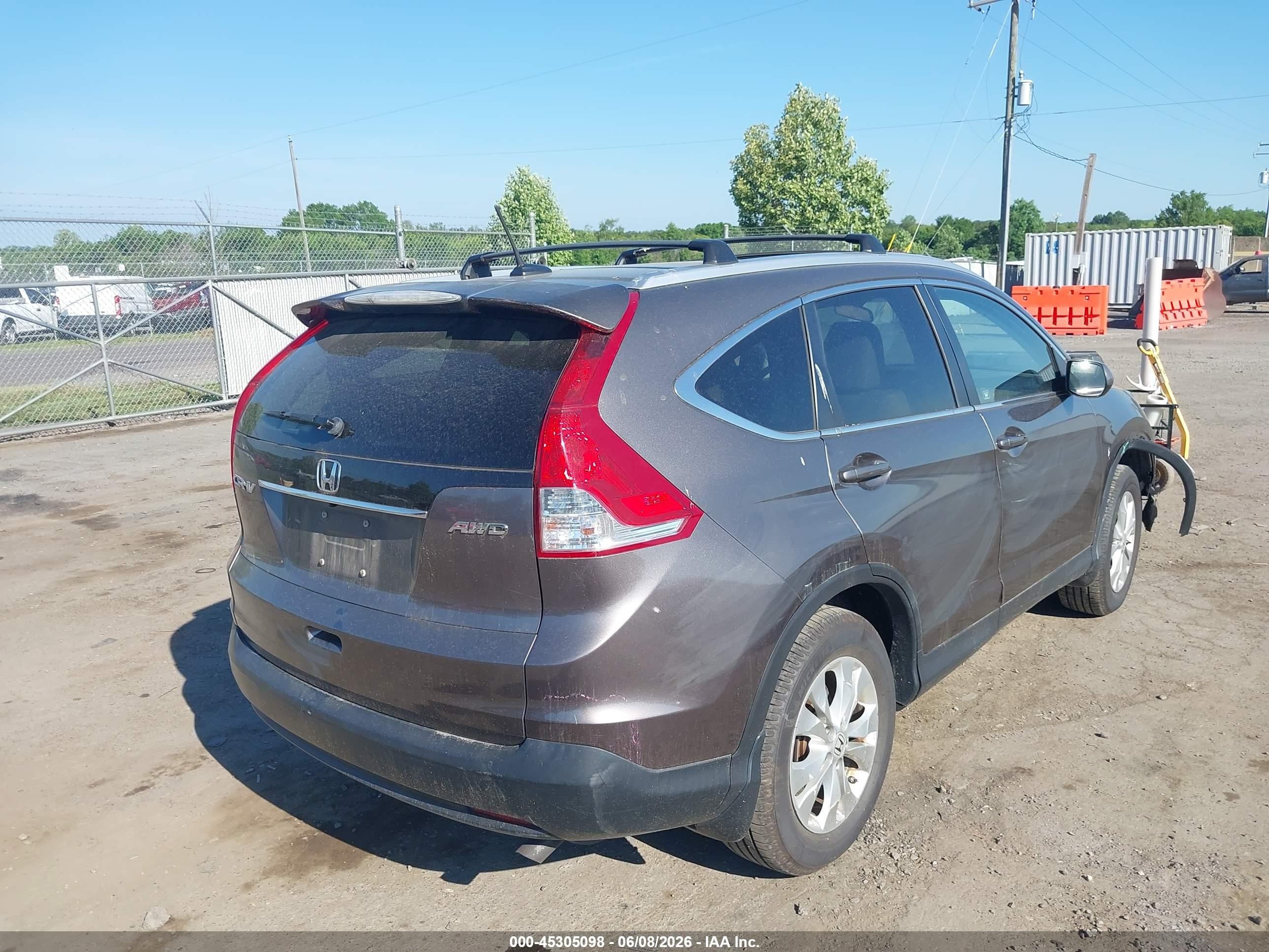 2012 Honda Cr-v Ex-l Brown vin: 5J6RM4H75CL021766