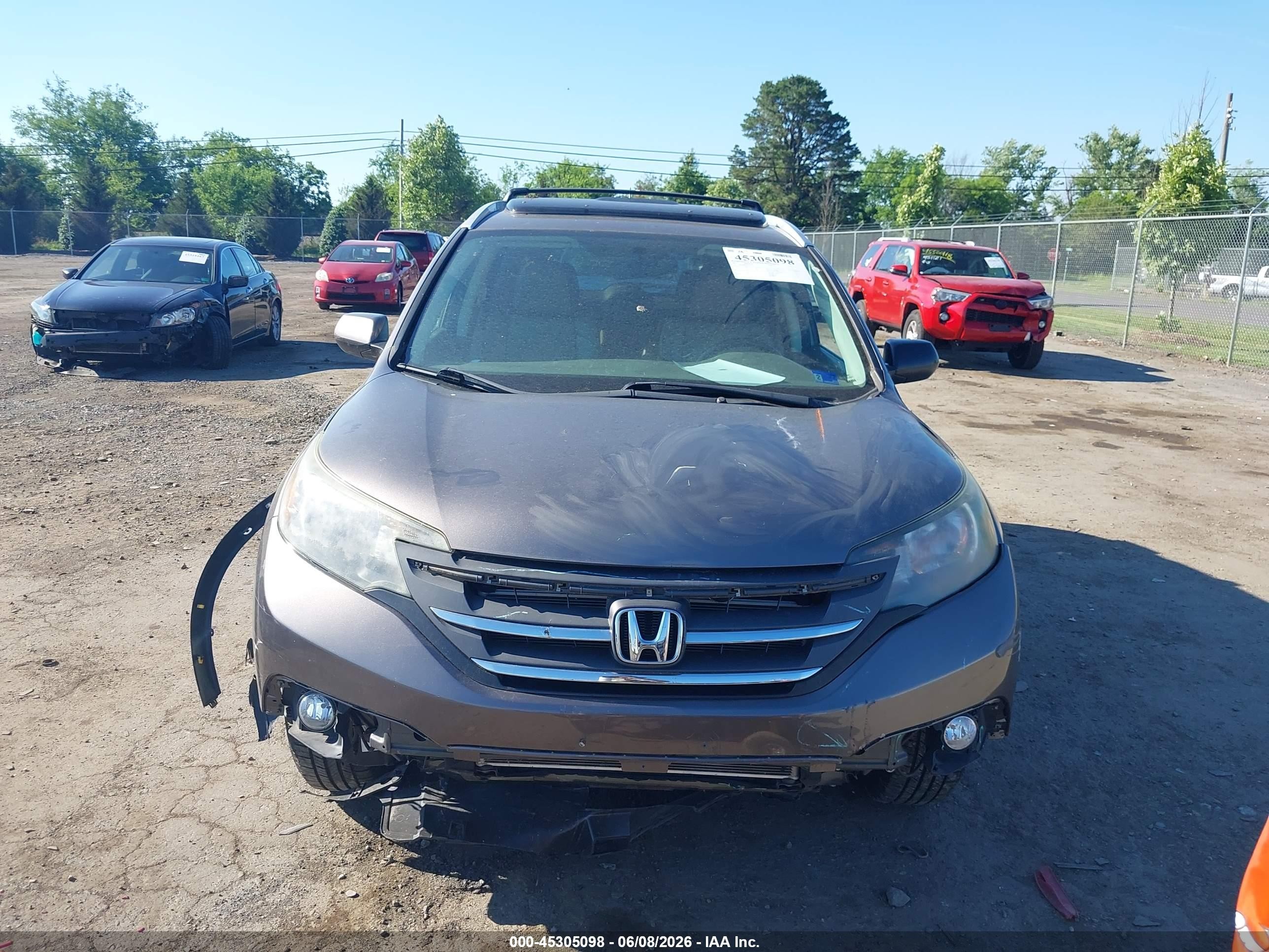 2012 Honda Cr-v Ex-l Brown vin: 5J6RM4H75CL021766