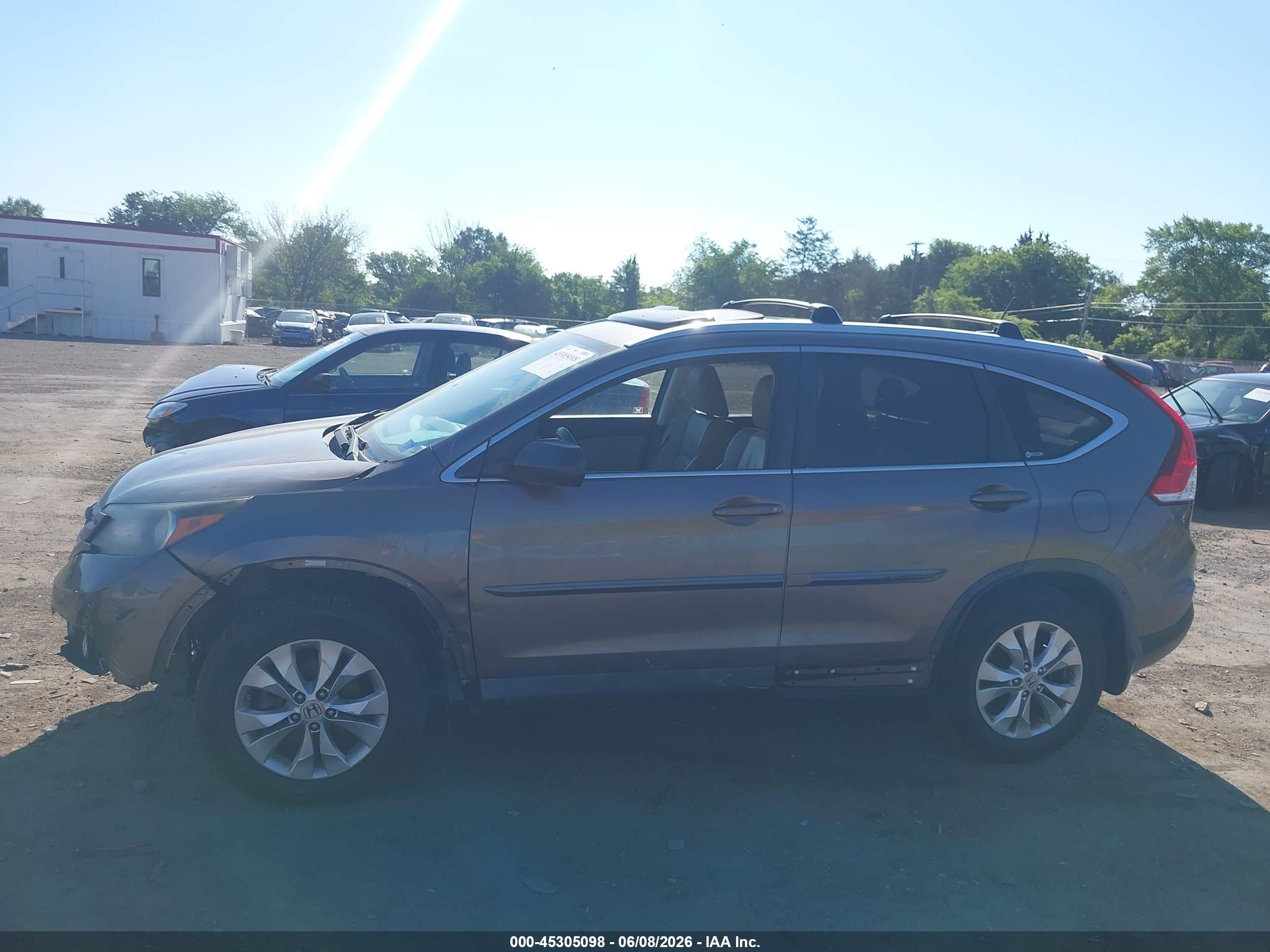 2012 Honda Cr-v Ex-l Brown vin: 5J6RM4H75CL021766