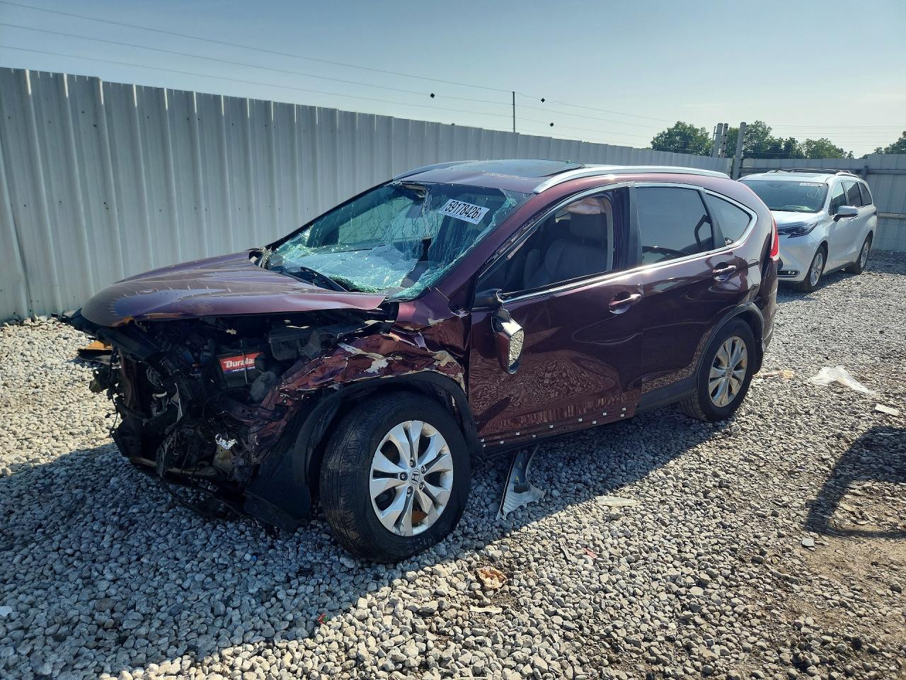 2012 Honda Cr-v Exl Purple vin: 5J6RM4H75CL023078