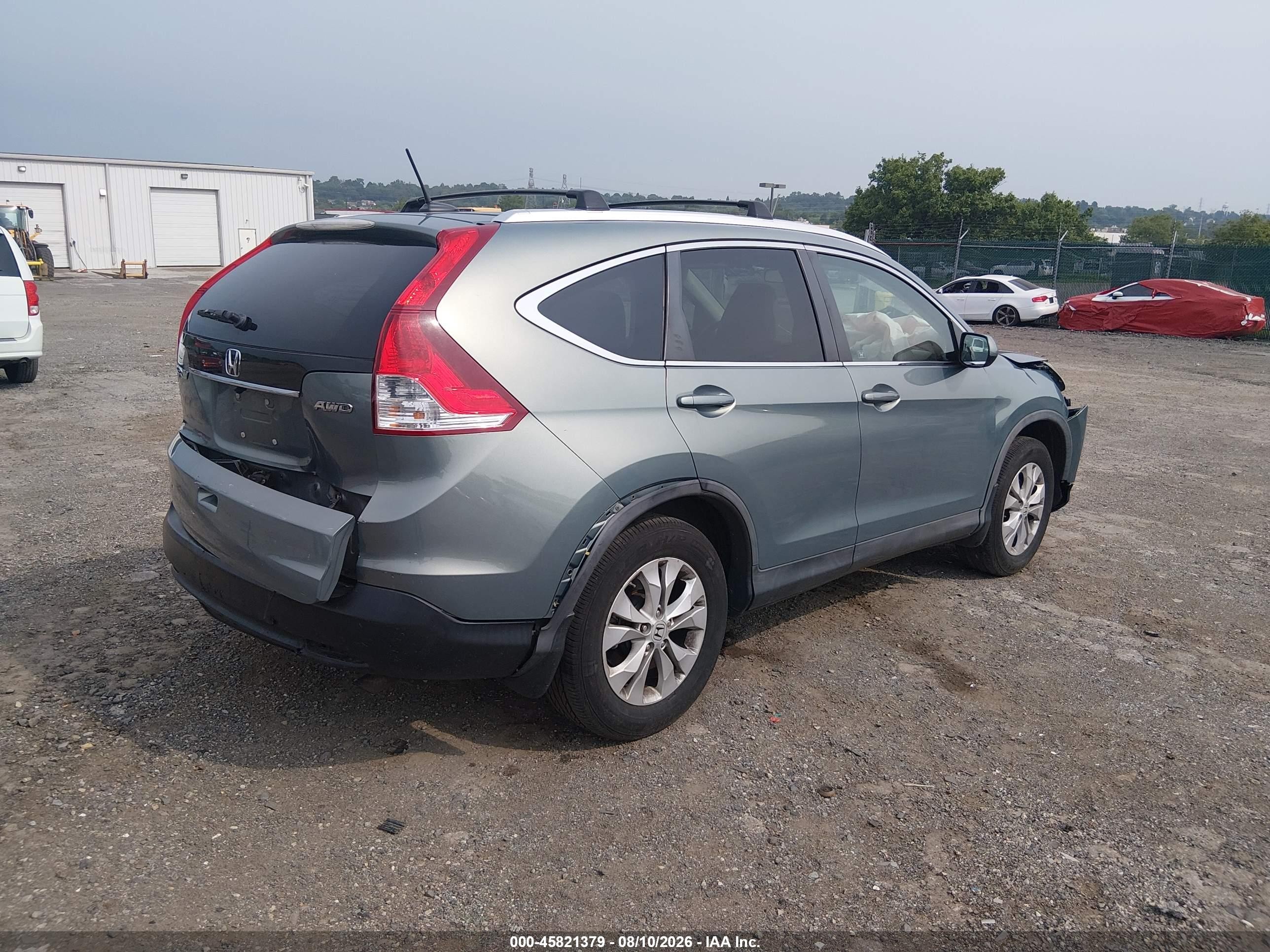 2012 Honda Cr-v Ex-l Green vin: 5J6RM4H75CL024263