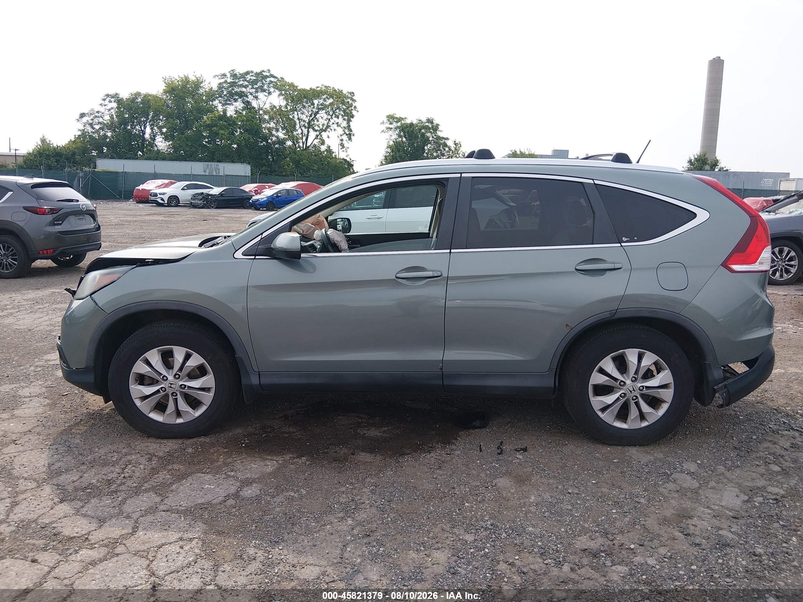2012 Honda Cr-v Ex-l Green vin: 5J6RM4H75CL024263