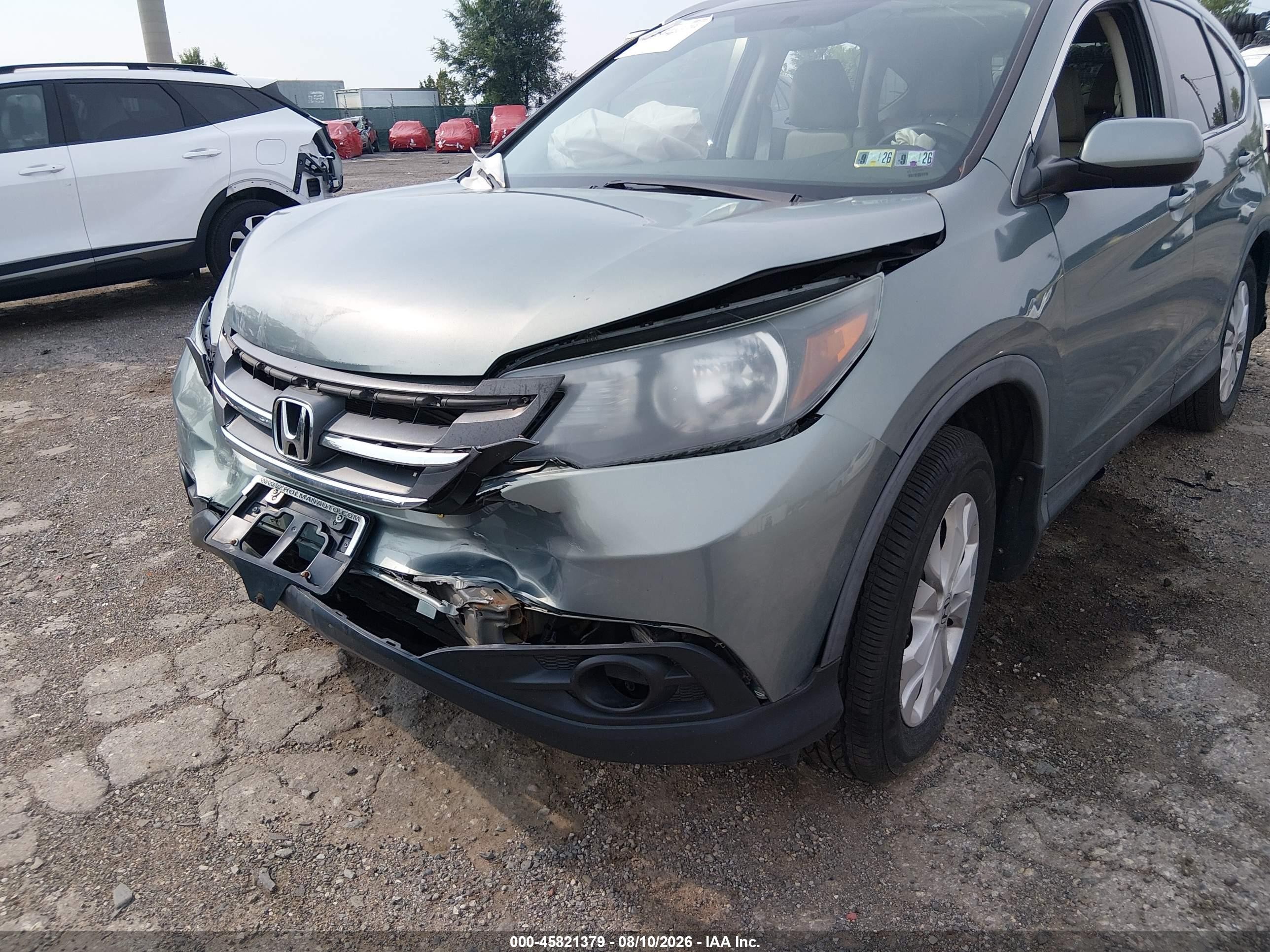 2012 Honda Cr-v Ex-l Green vin: 5J6RM4H75CL024263
