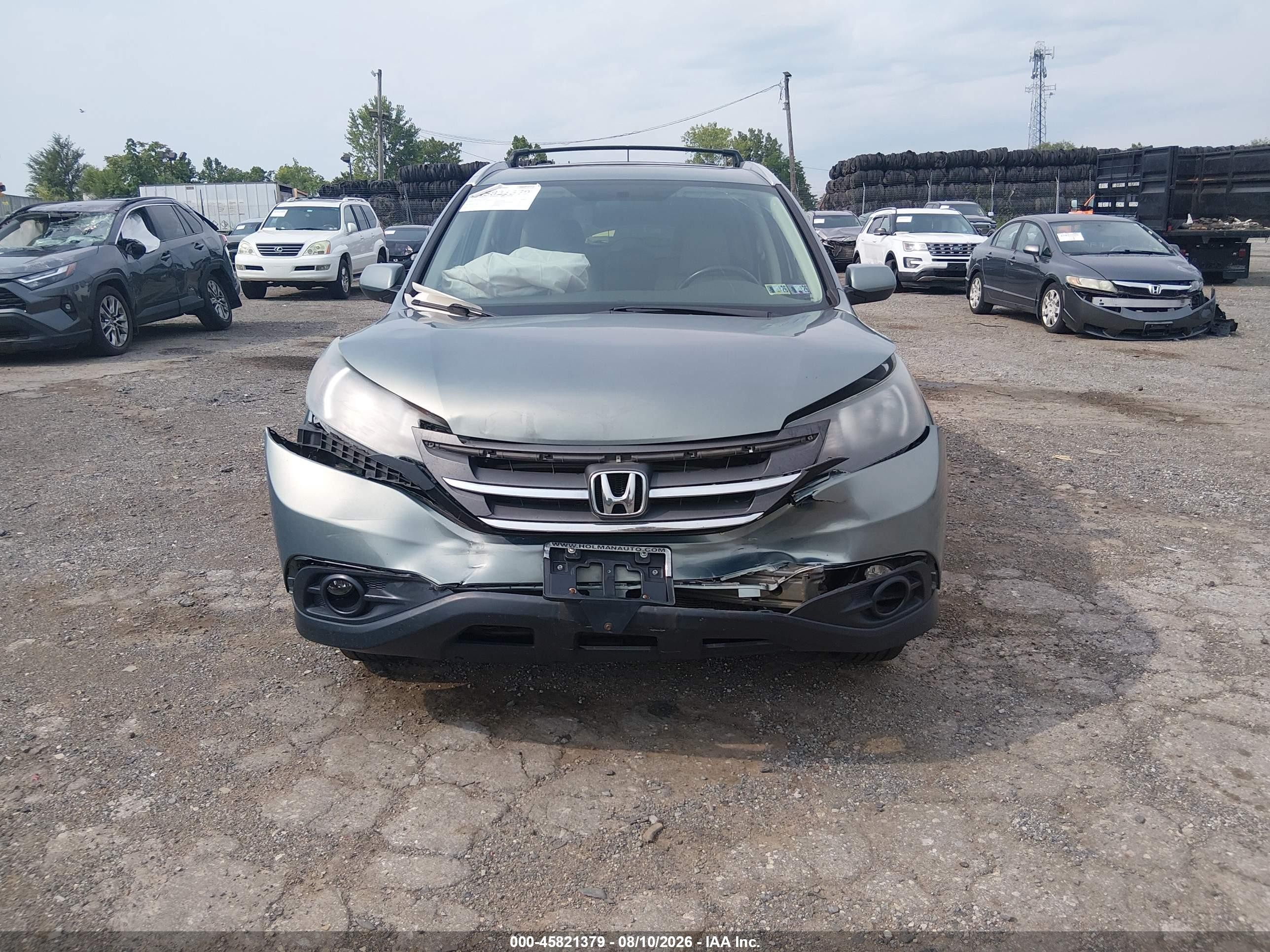 2012 Honda Cr-v Ex-l Green vin: 5J6RM4H75CL024263