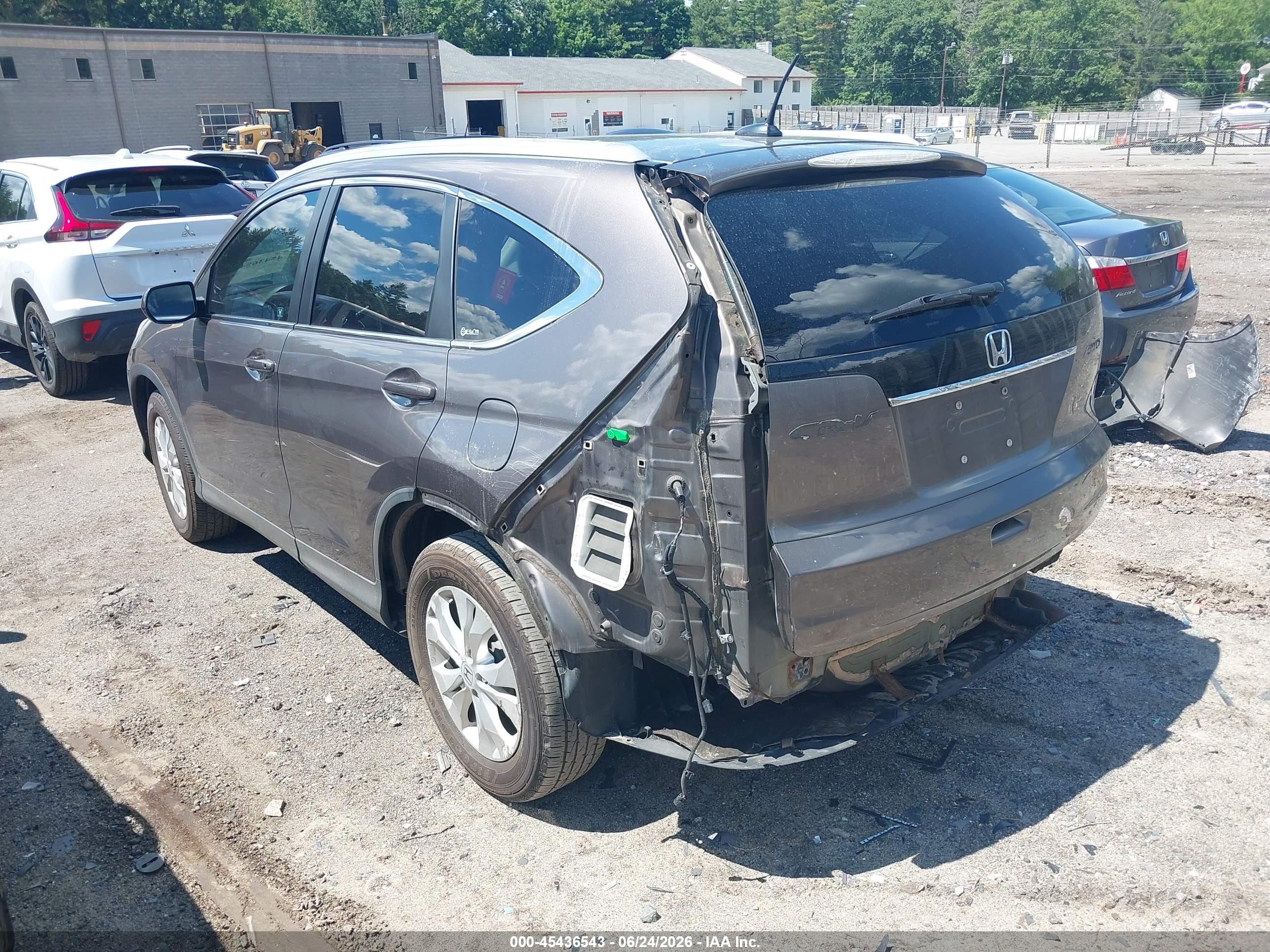 2012 Honda Cr-v Ex-l Gray vin: 5J6RM4H75CL032041
