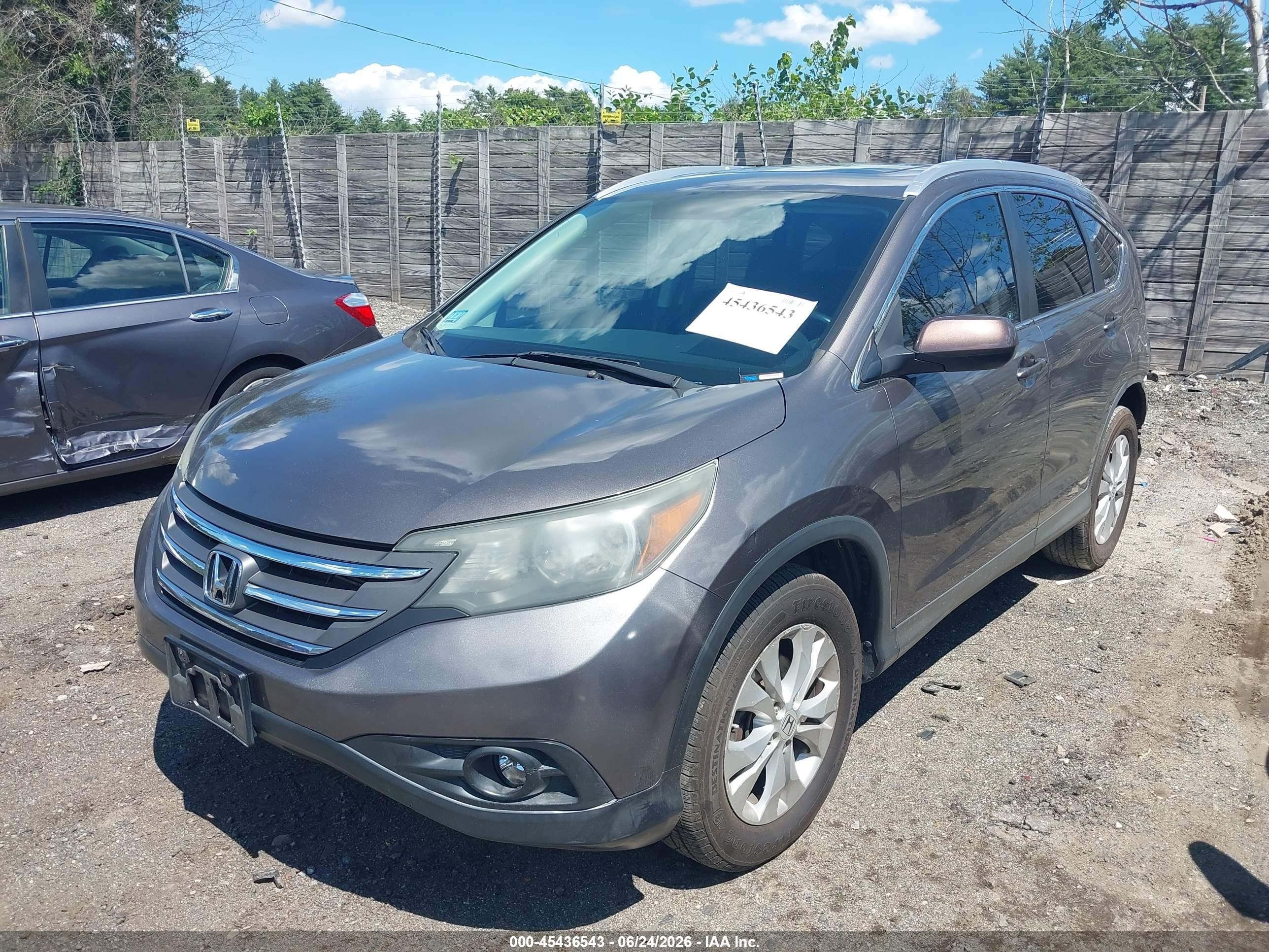 2012 Honda Cr-v Ex-l Gray vin: 5J6RM4H75CL032041