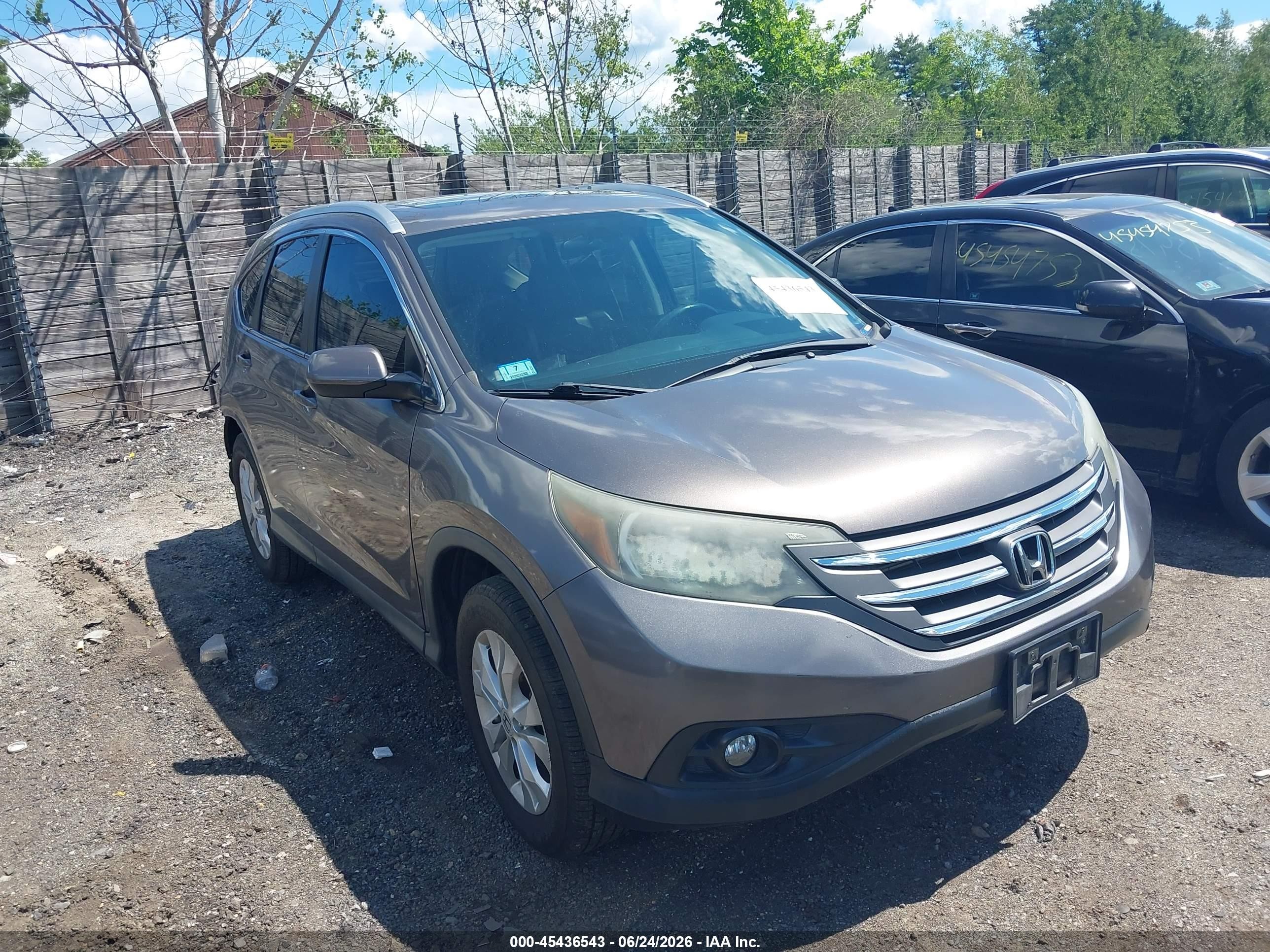 2012 Honda Cr-v Ex-l Gray vin: 5J6RM4H75CL032041