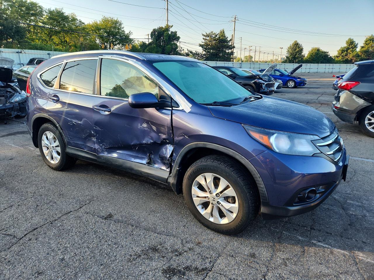 2012 Honda Cr-v Exl Blue vin: 5J6RM4H75CL056808