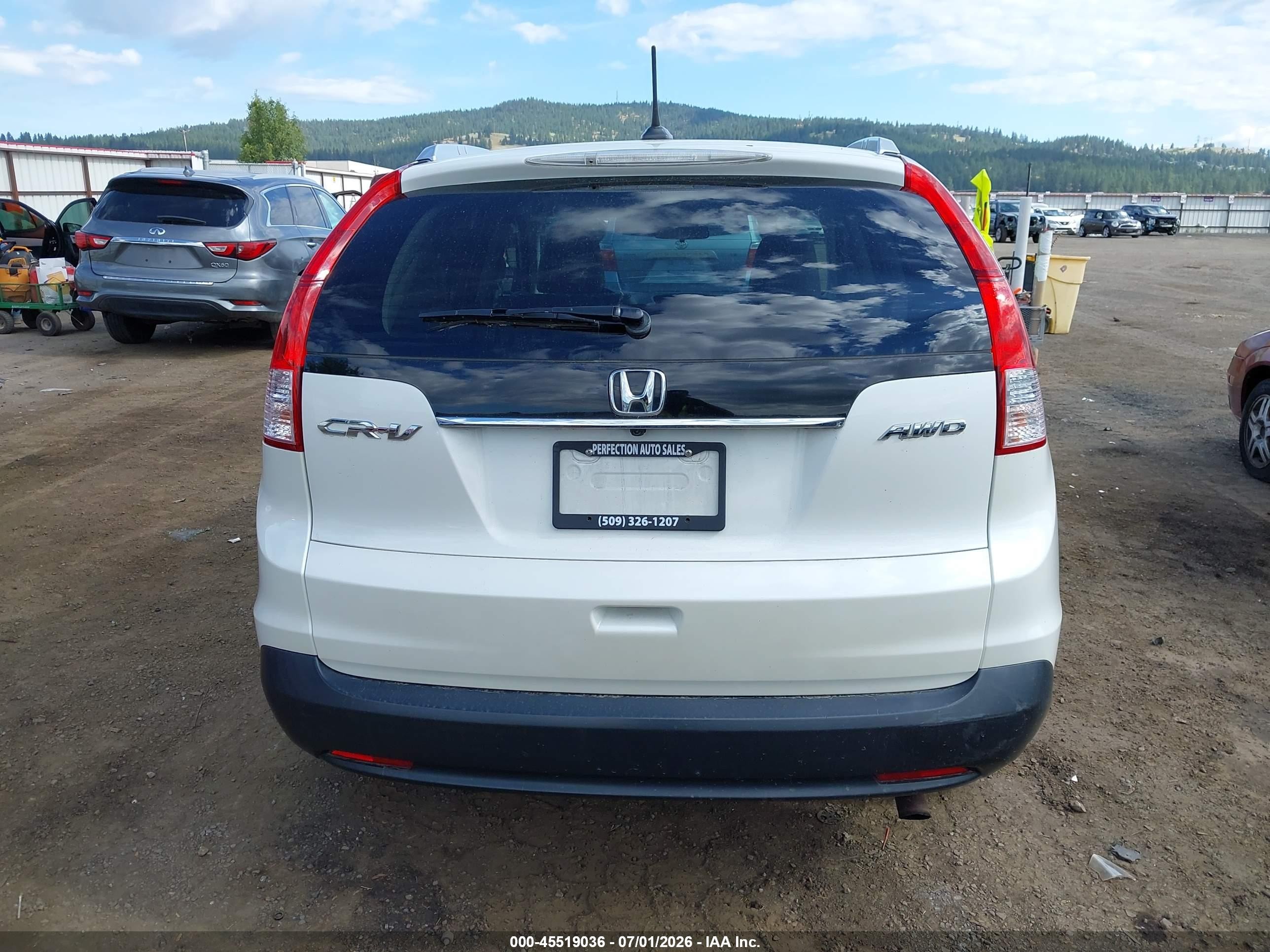 2012 Honda Cr-v Ex-l White vin: 5J6RM4H75CL062737