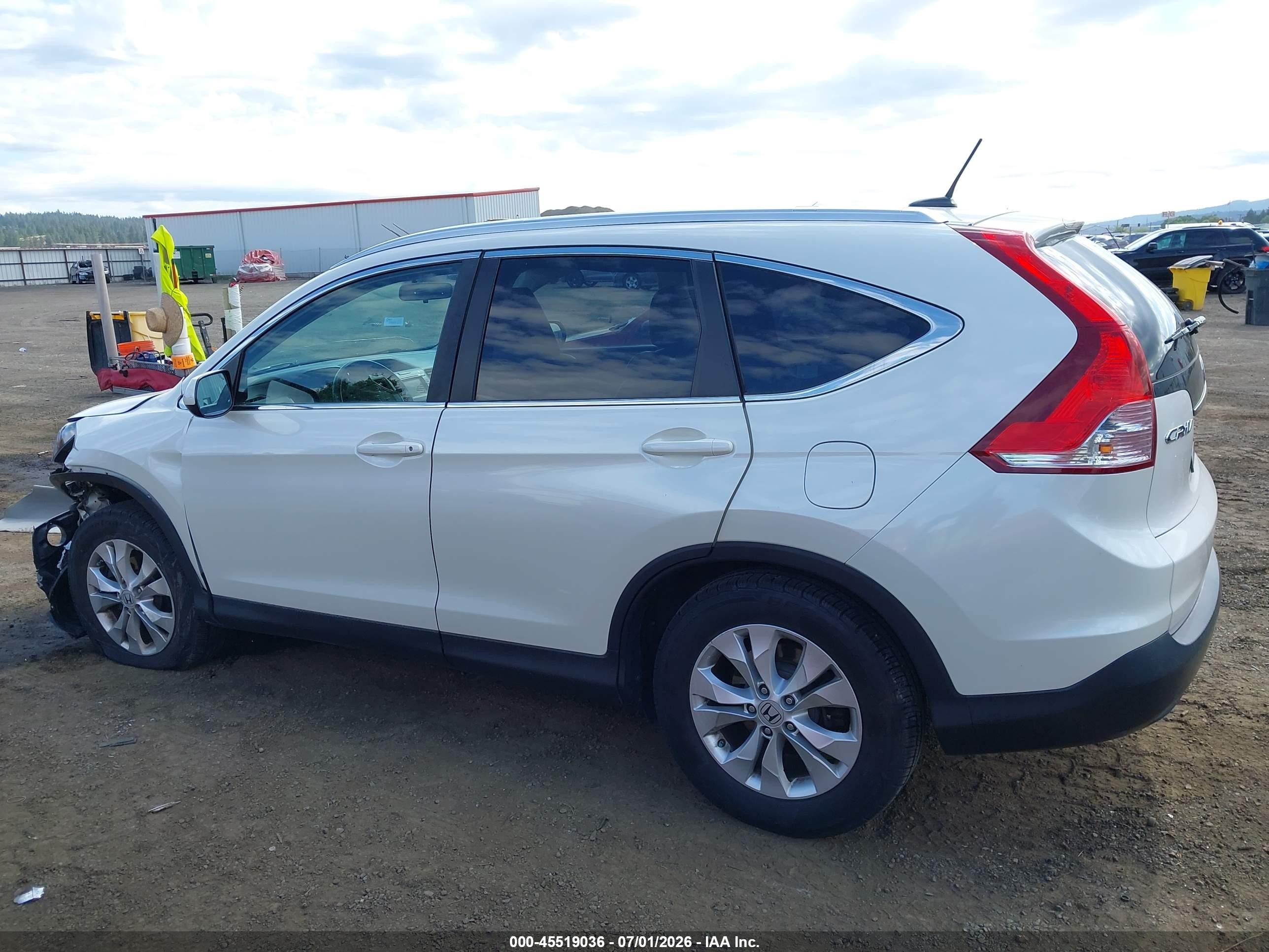 2012 Honda Cr-v Ex-l White vin: 5J6RM4H75CL062737
