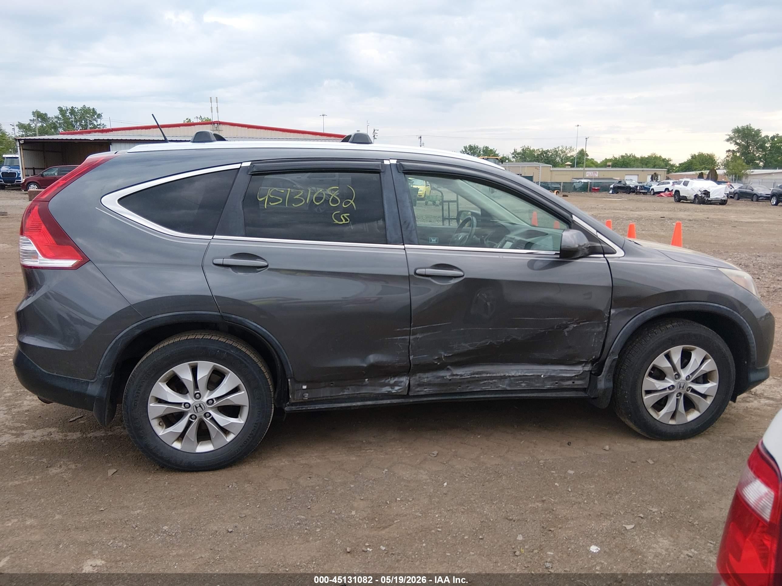 2012 Honda Cr-v Ex-l Gray vin: 5J6RM4H75CL069140