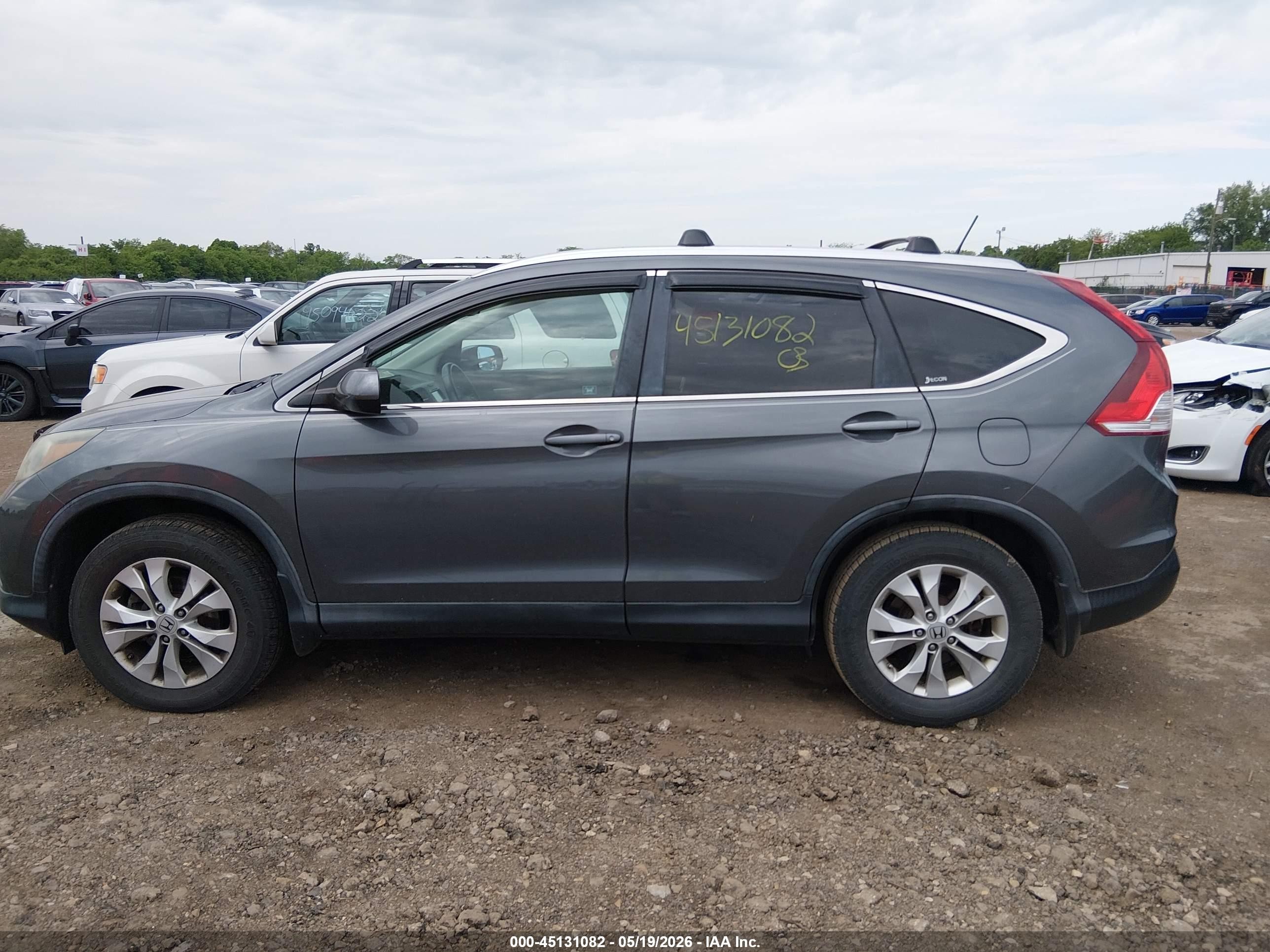 2012 Honda Cr-v Ex-l Gray vin: 5J6RM4H75CL069140