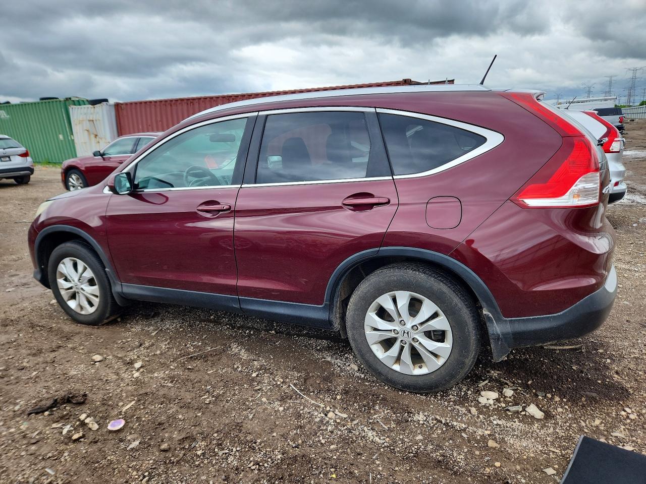 2013 Honda Cr-v Exl Burgundy vin: 5J6RM4H75DL018738
