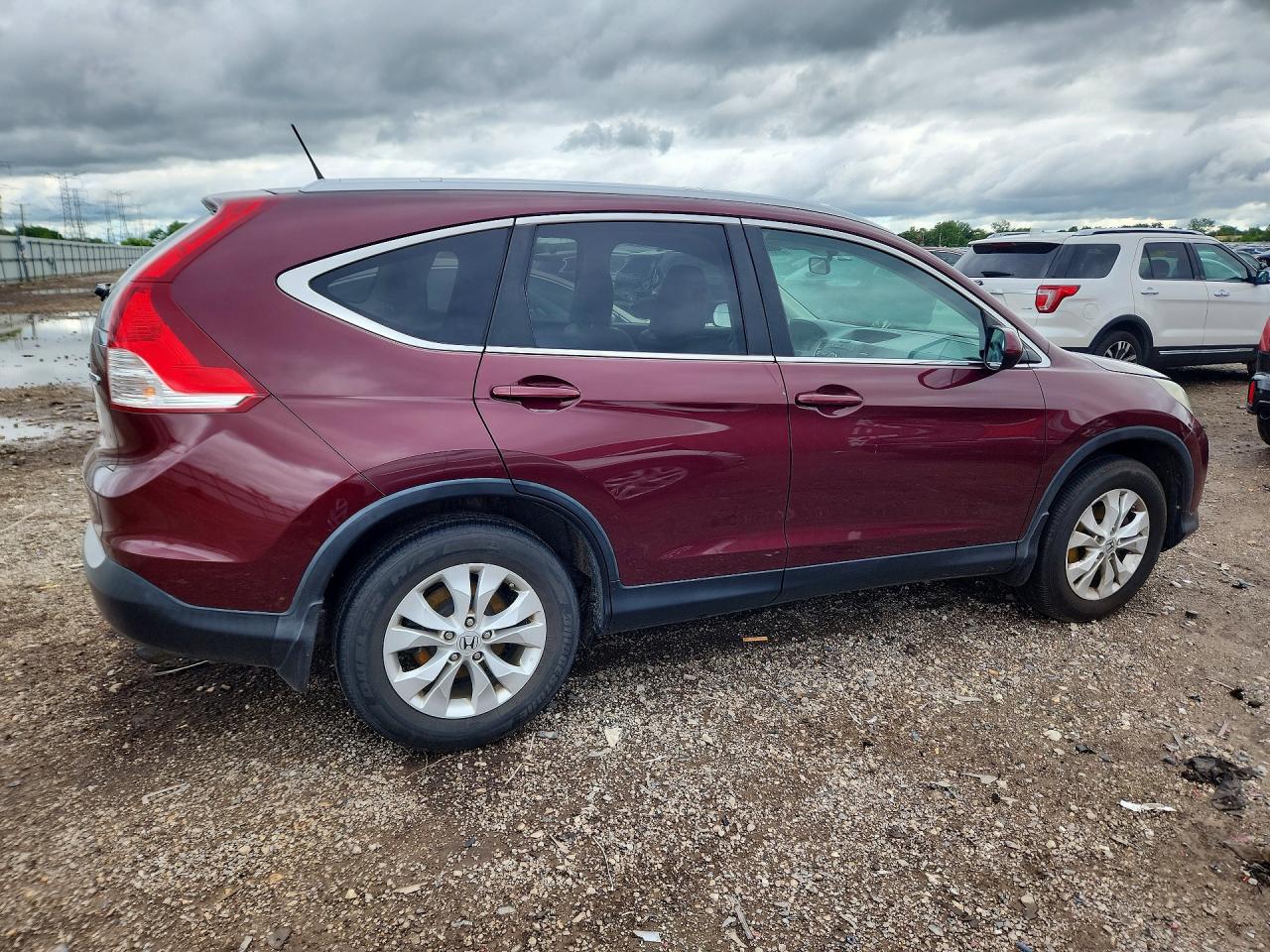 2013 Honda Cr-v Exl Burgundy vin: 5J6RM4H75DL018738