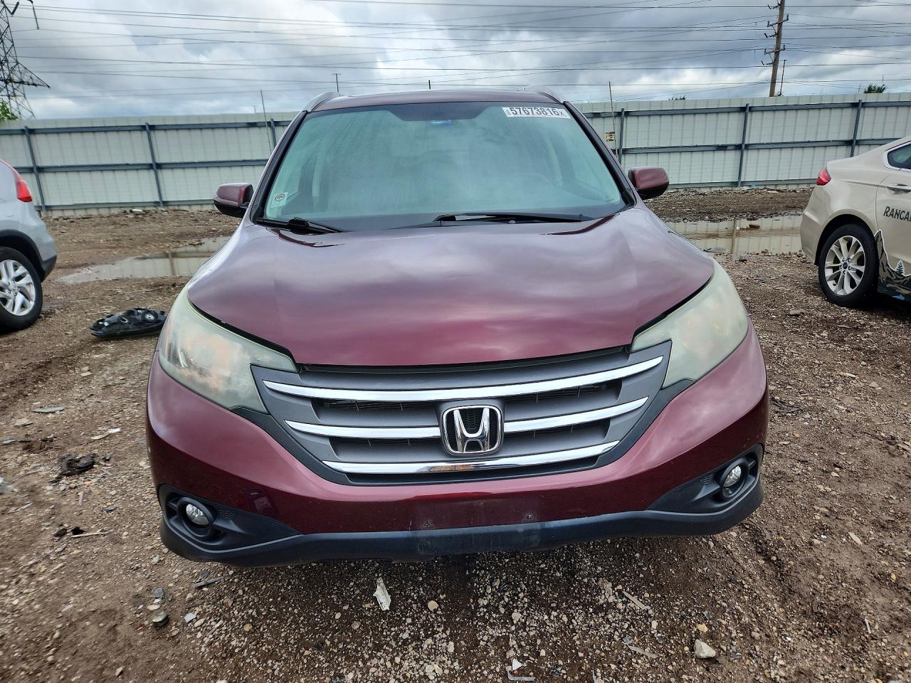 2013 Honda Cr-v Exl Burgundy vin: 5J6RM4H75DL018738