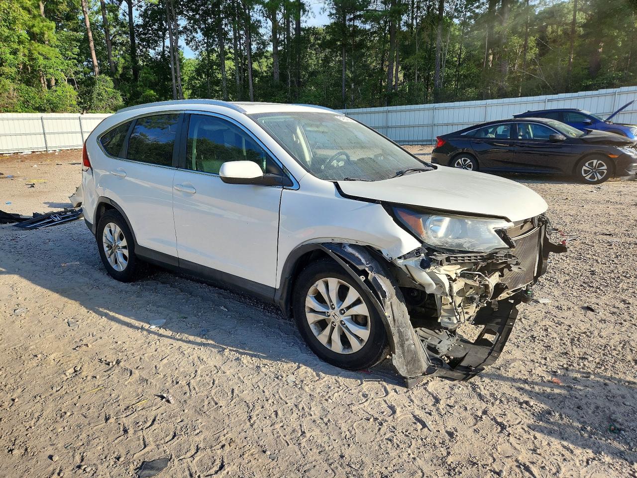 2013 Honda Cr-v Exl White vin: 5J6RM4H75DL019923