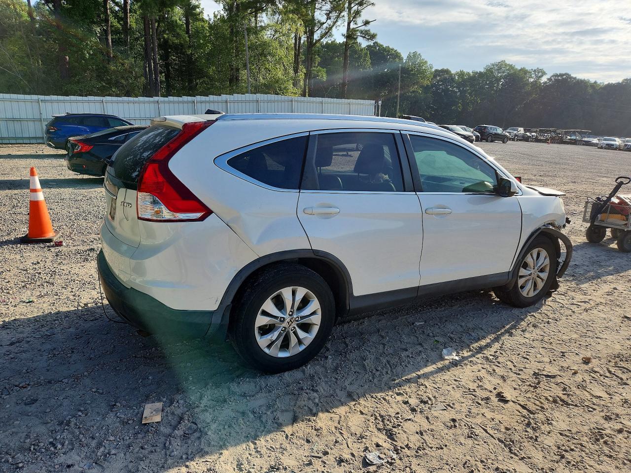 2013 Honda Cr-v Exl White vin: 5J6RM4H75DL019923
