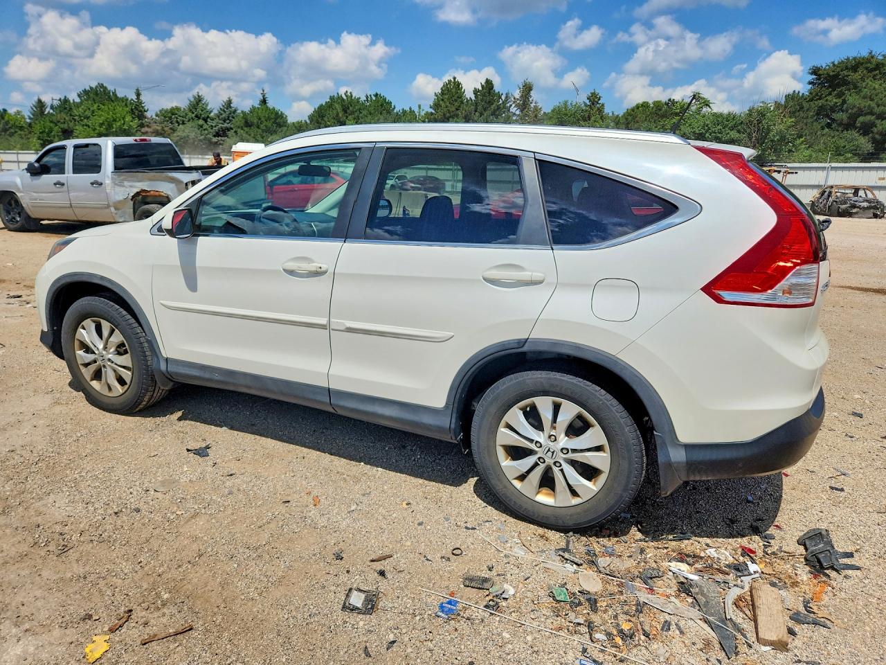 2013 Honda Cr-v Exl White vin: 5J6RM4H75DL024538