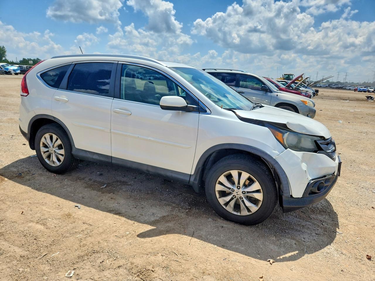 2013 Honda Cr-v Exl White vin: 5J6RM4H75DL024538
