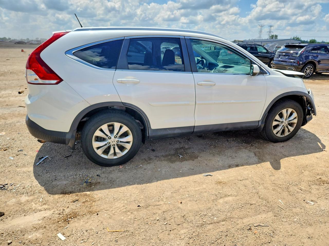 2013 Honda Cr-v Exl White vin: 5J6RM4H75DL024538