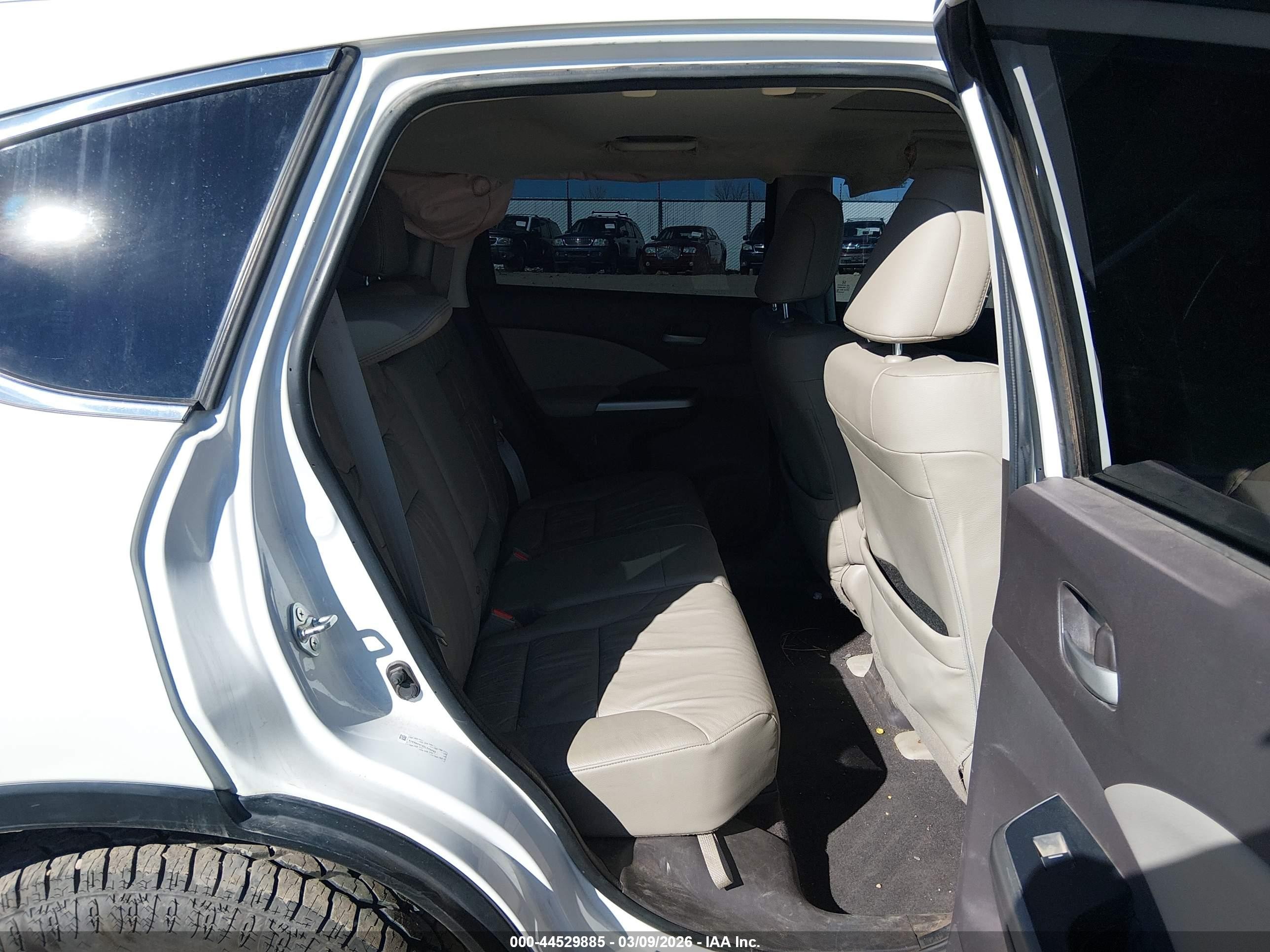 2013 Honda Cr-v Ex-l White vin: 5J6RM4H75DL045499