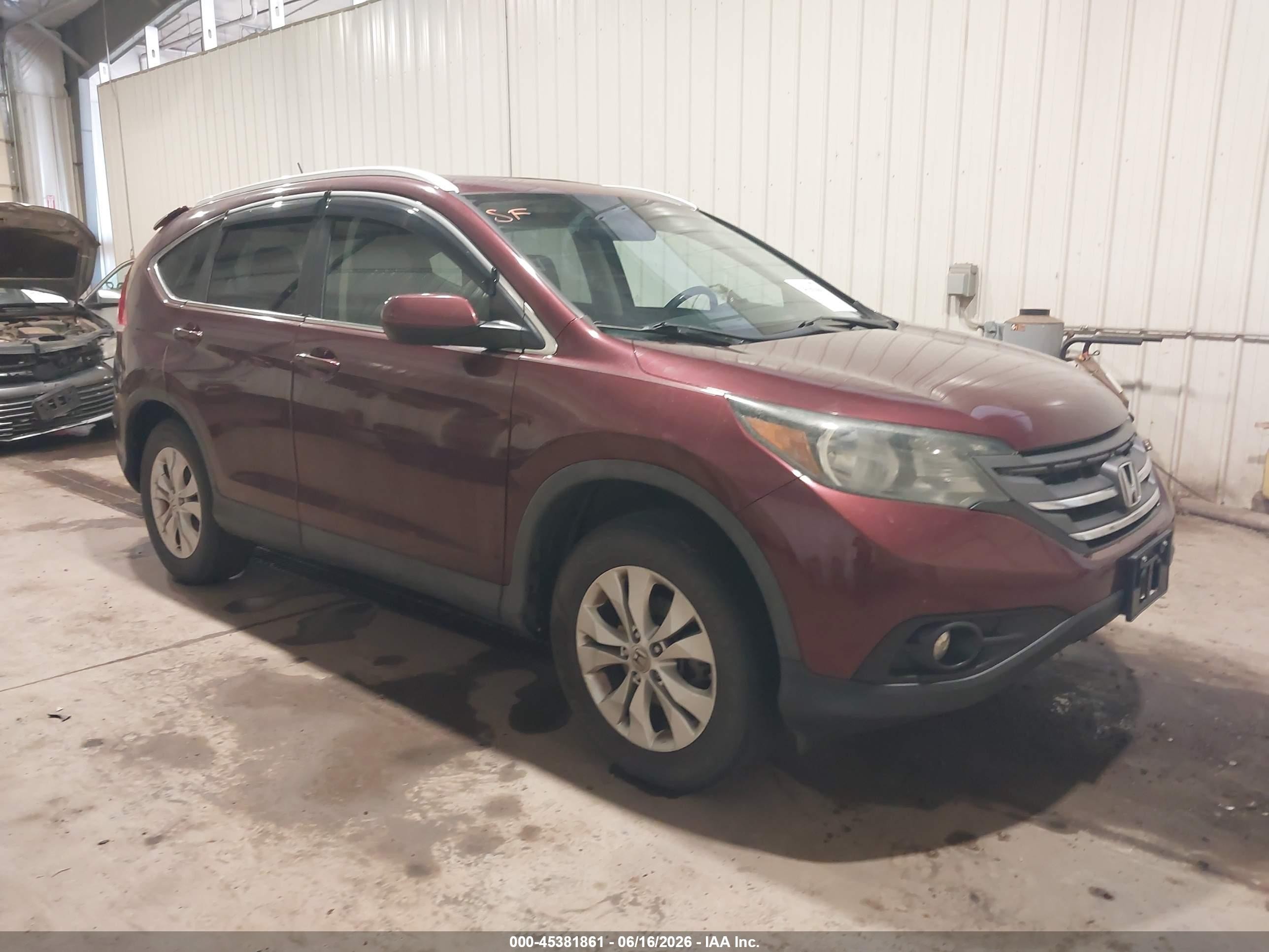 2013 Honda Cr-v Ex-l Бордовый vin: 5J6RM4H75DL057202