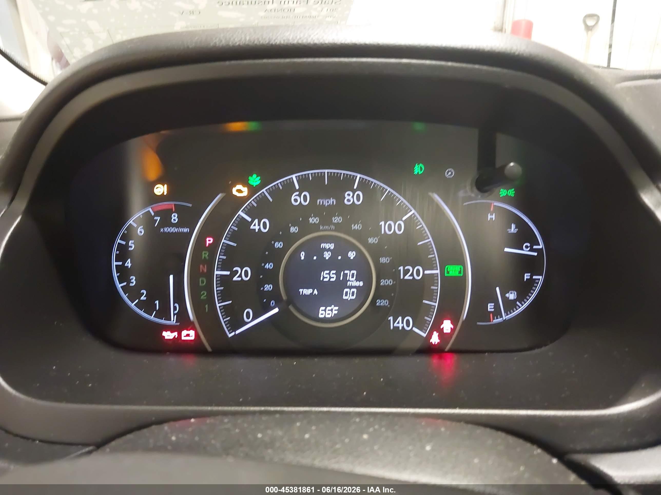2013 Honda Cr-v Ex-l Burgundy vin: 5J6RM4H75DL057202