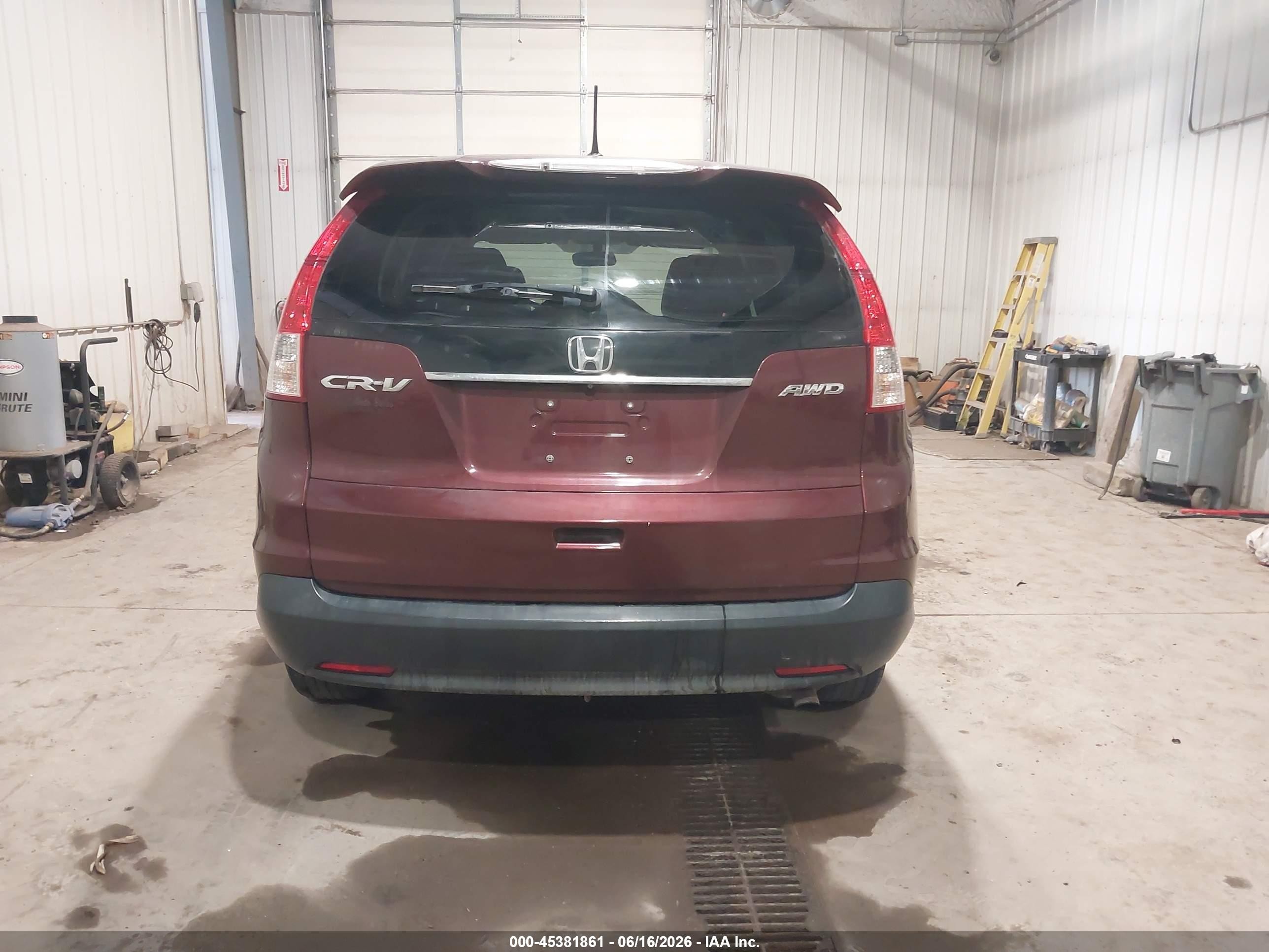 2013 Honda Cr-v Ex-l Burgundy vin: 5J6RM4H75DL057202