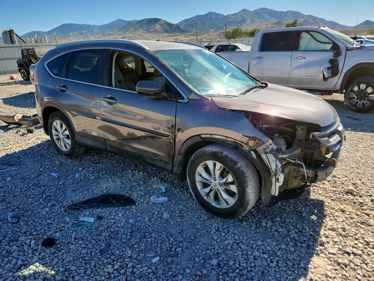 2013 Honda Cr-v Exl Gray vin: 5J6RM4H75DL062741