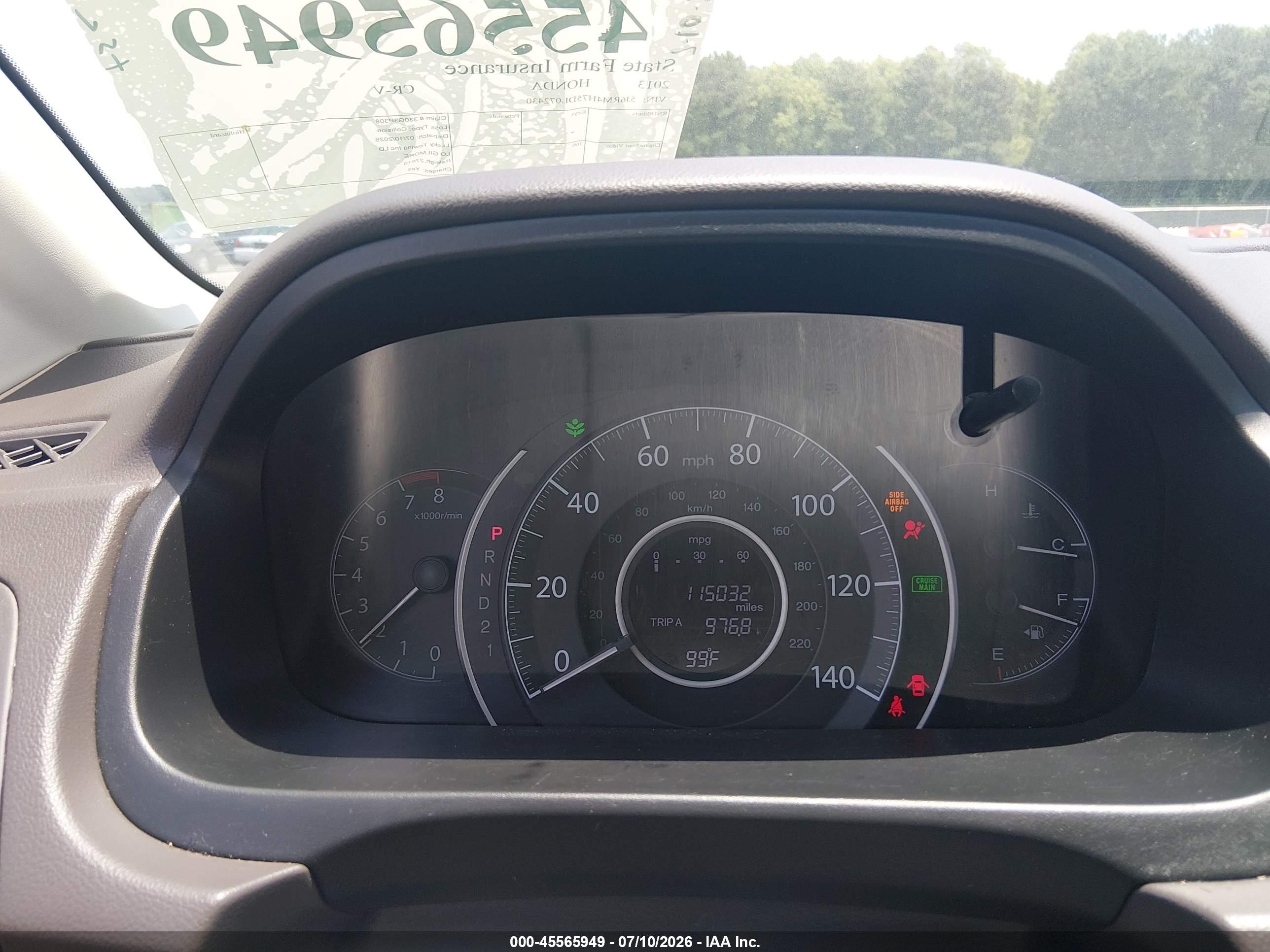 2013 Honda Cr-v Ex-l White vin: 5J6RM4H75DL072430