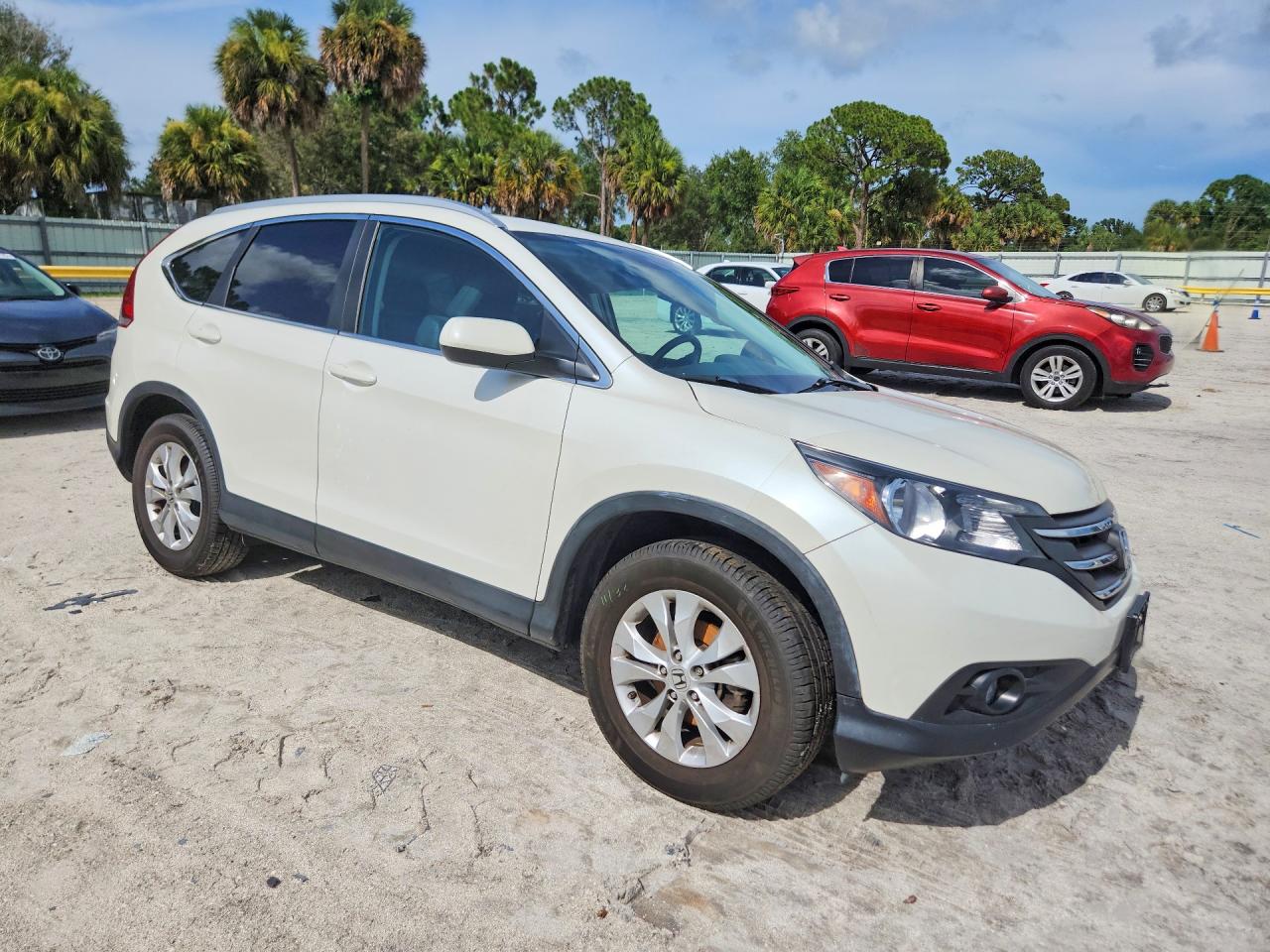 2013 Honda Cr-v Exl White vin: 5J6RM4H75DL076719