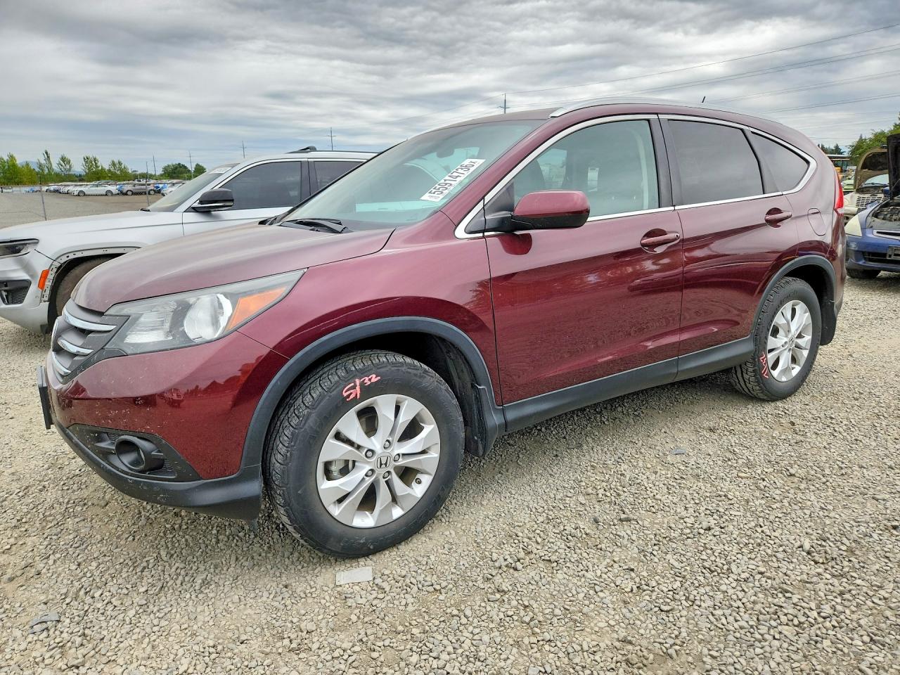 2013 Honda Cr-v Exl Red vin: 5J6RM4H75DL085288