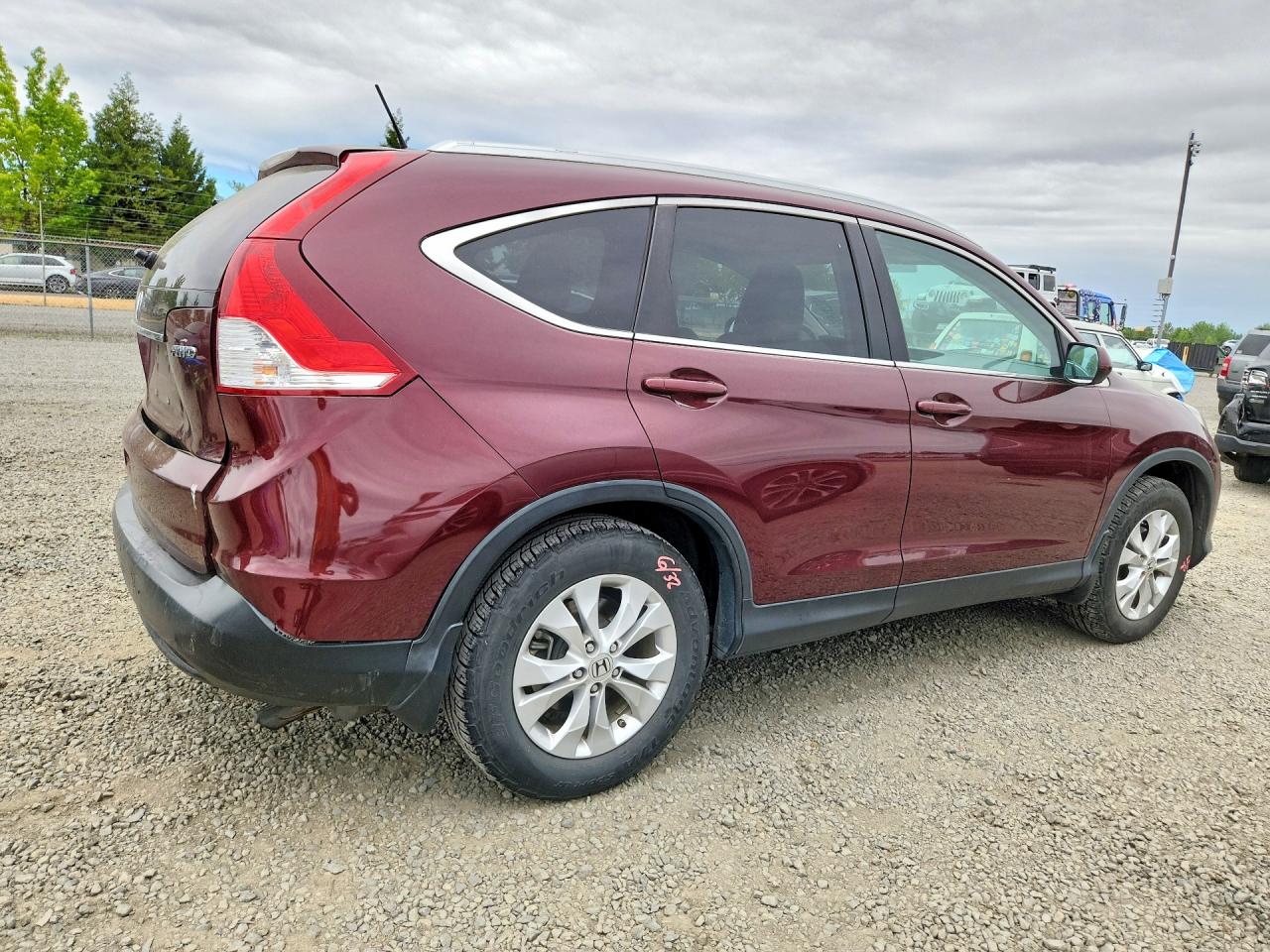 2013 Honda Cr-v Exl Red vin: 5J6RM4H75DL085288