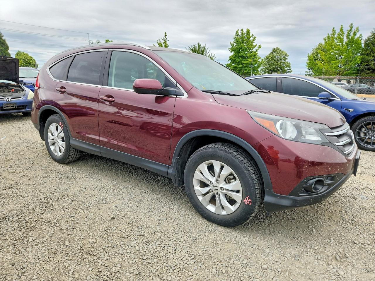2013 Honda Cr-v Exl Red vin: 5J6RM4H75DL085288