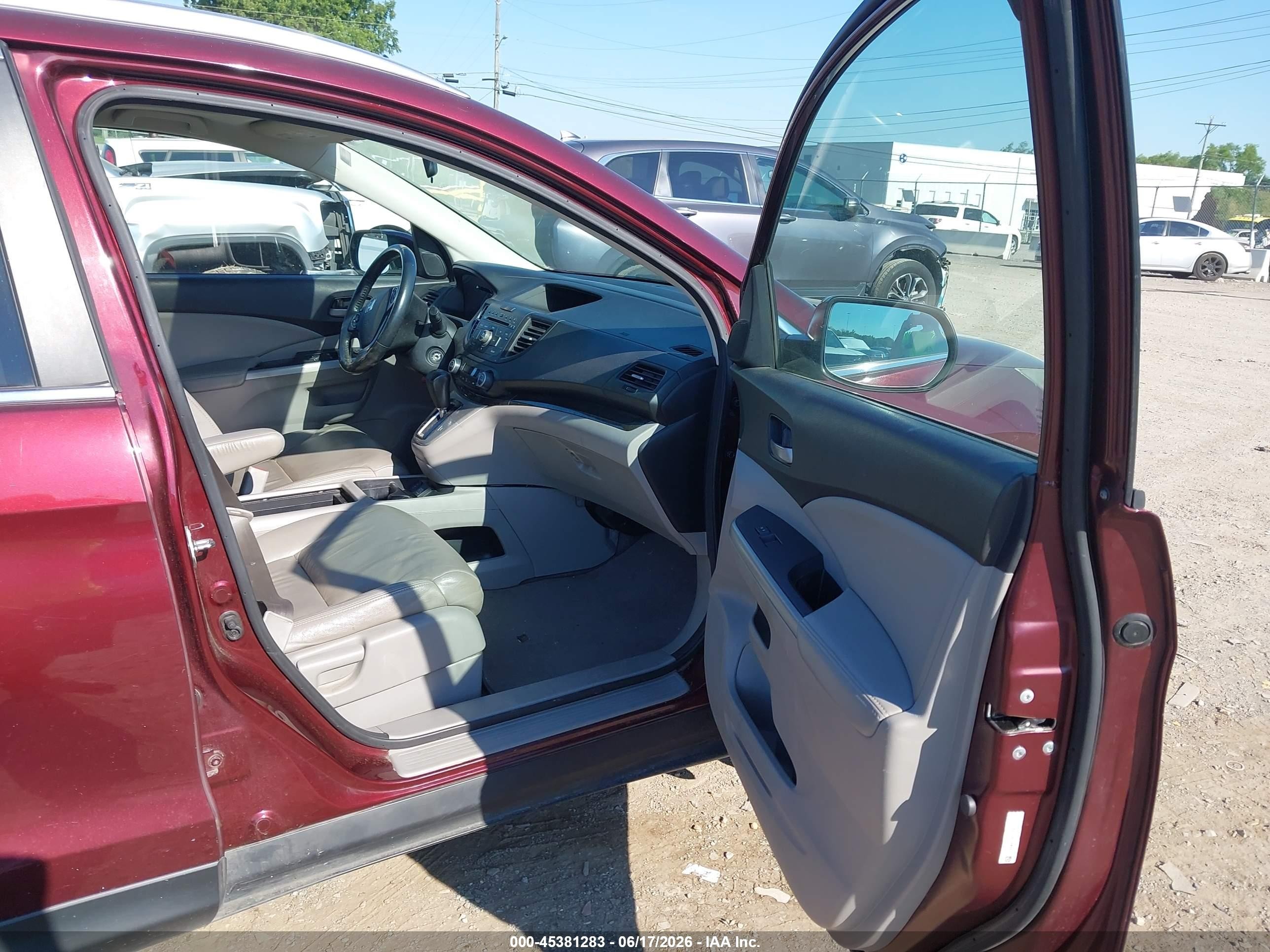 2014 Honda Cr-v Ex-l Красный vin: 5J6RM4H75EL001617